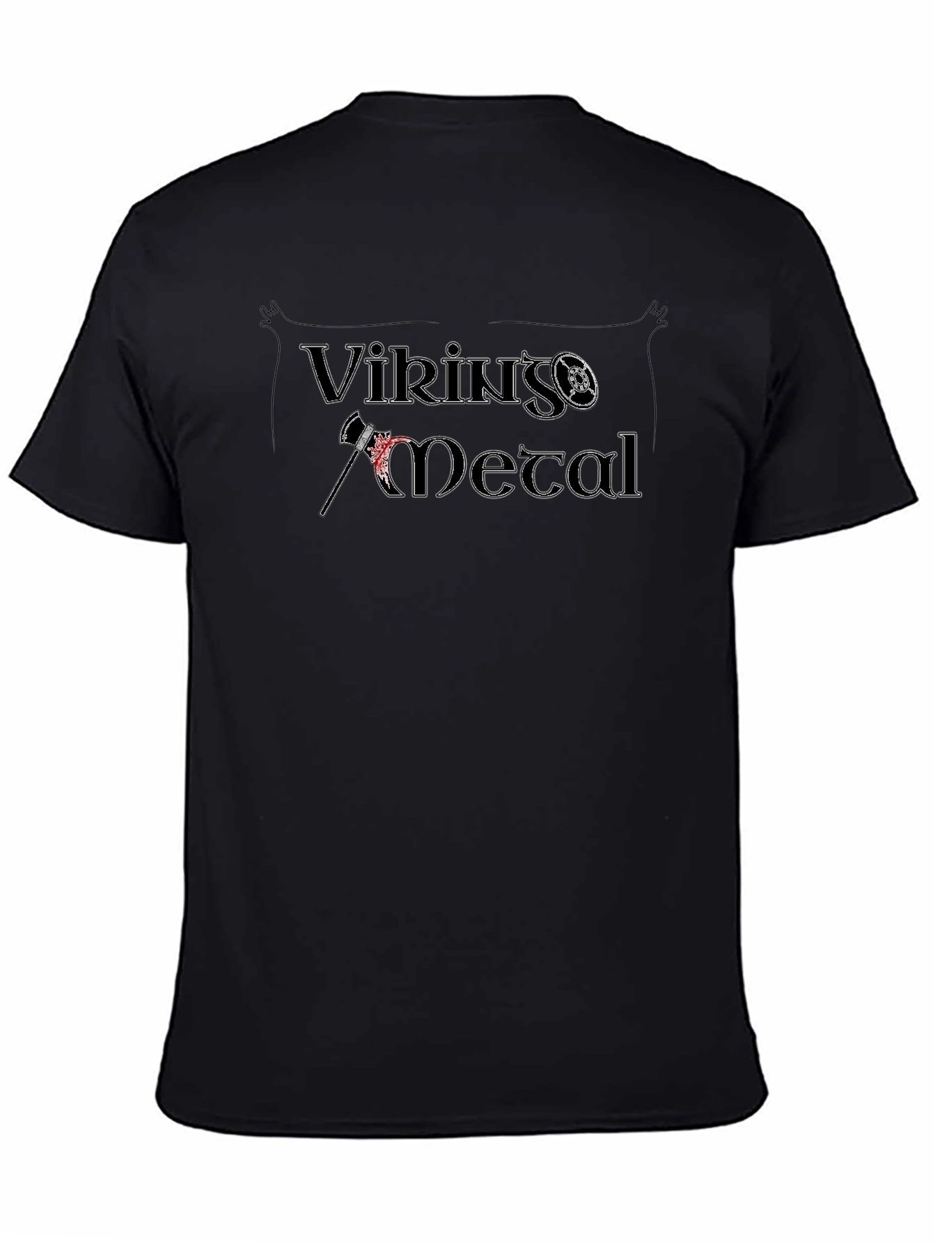 Vikings Metal Graphic Tee - Black