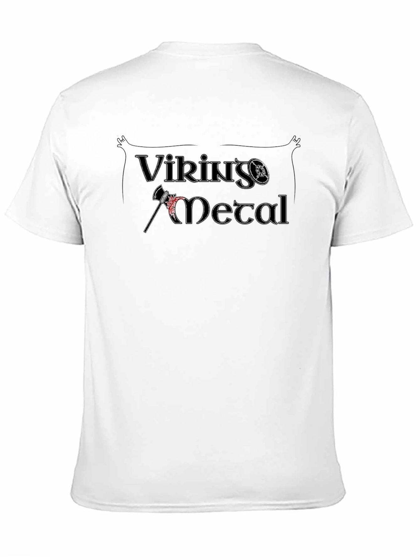 Vikings Metal Graphic Tee - Black