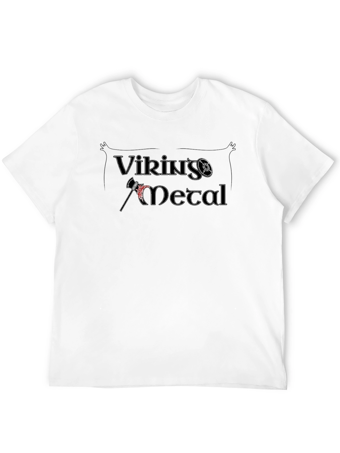 Vikings Metal Graphic Tee - Black