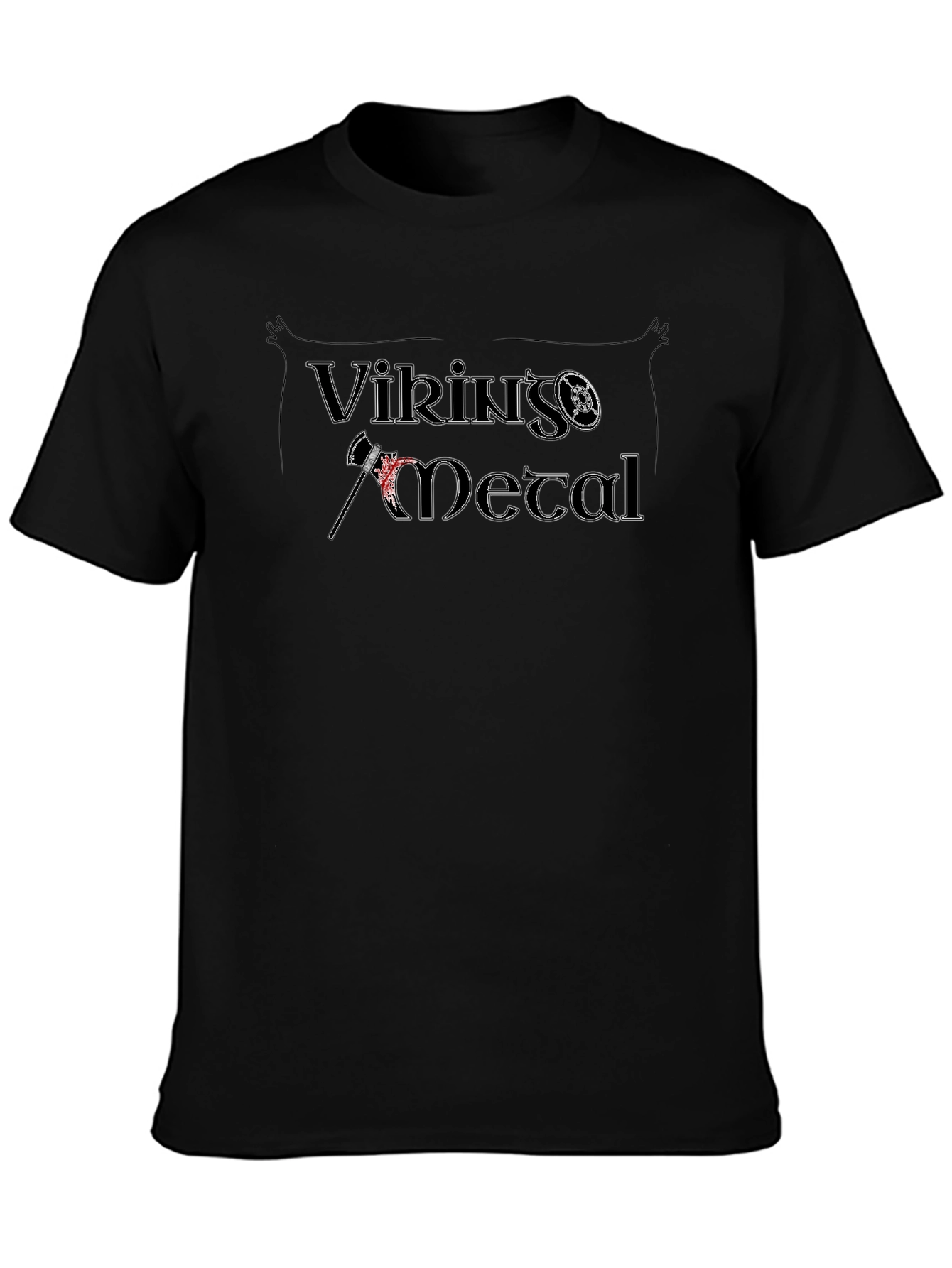 Vikings Metal Graphic Tee - Black
