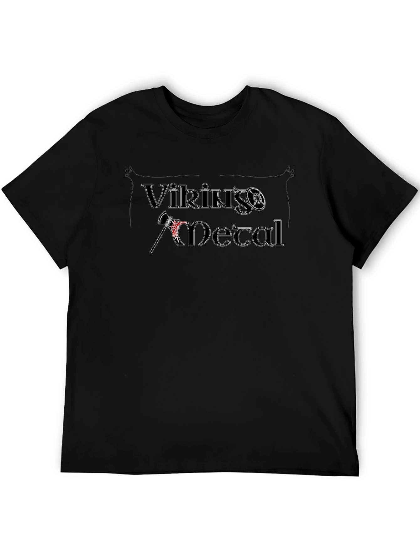 Vikings Metal Graphic Tee - Black