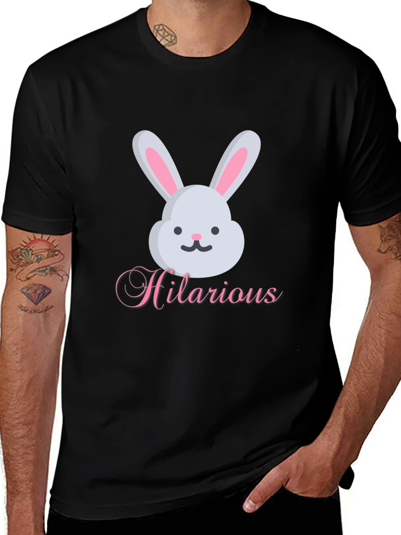 Hilarious Bunny Graphic Tee - Soft Cotton Blend
