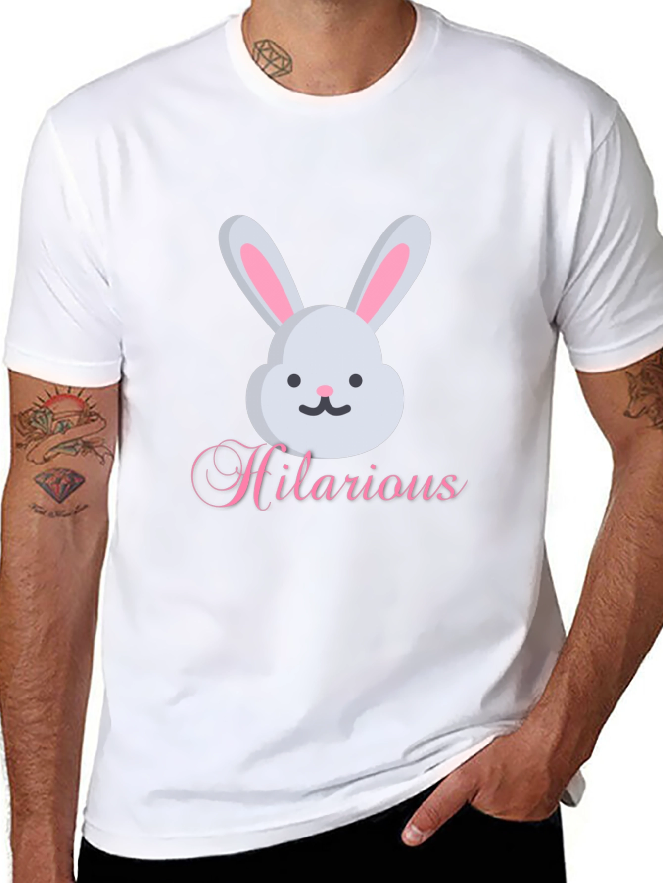 Hilarious Bunny Graphic Tee - Soft Cotton Blend