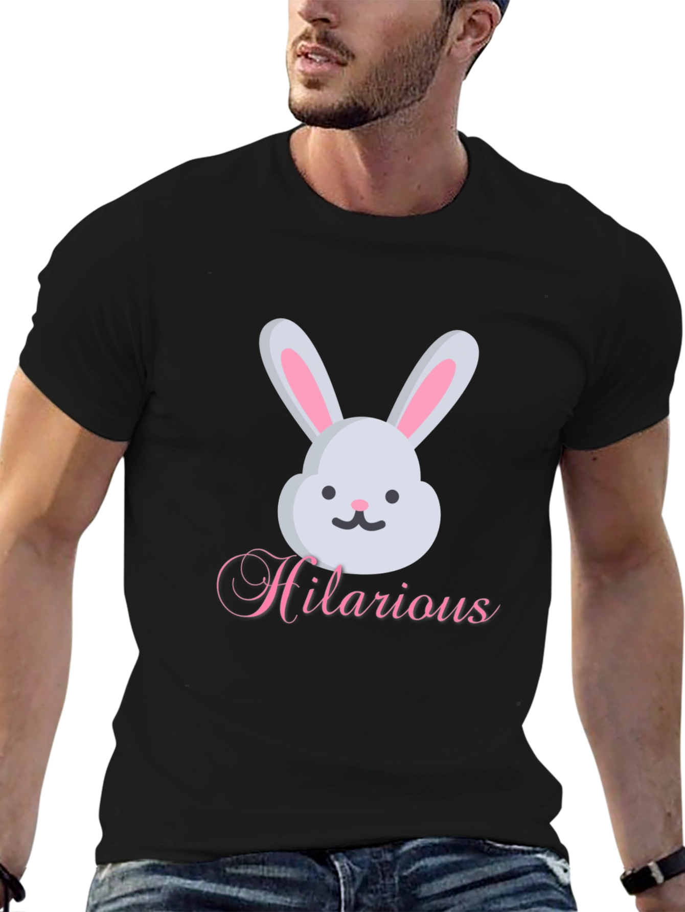 Hilarious Bunny Graphic Tee - Soft Cotton Blend
