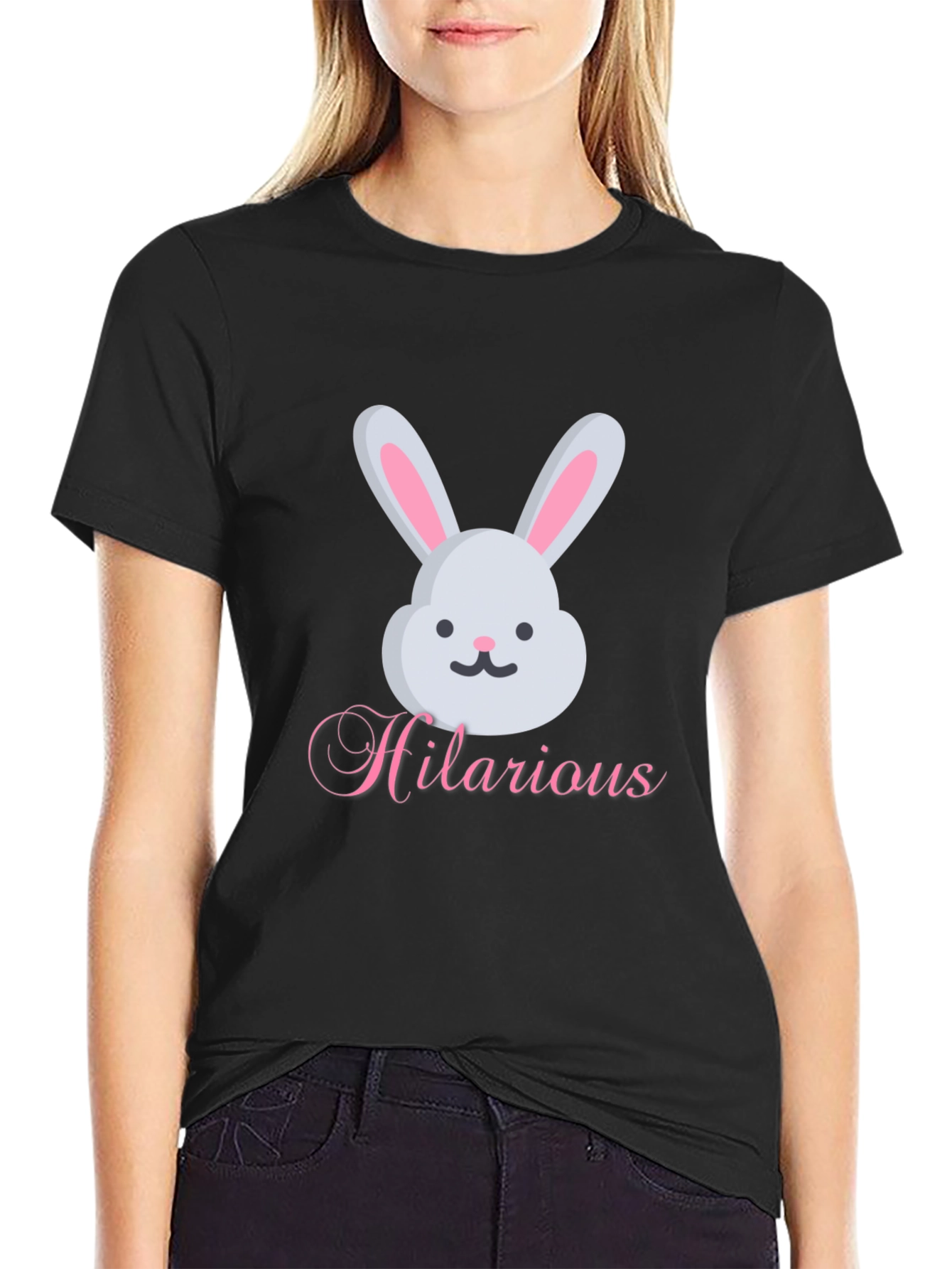Hilarious Bunny Graphic Tee - Soft Cotton Blend