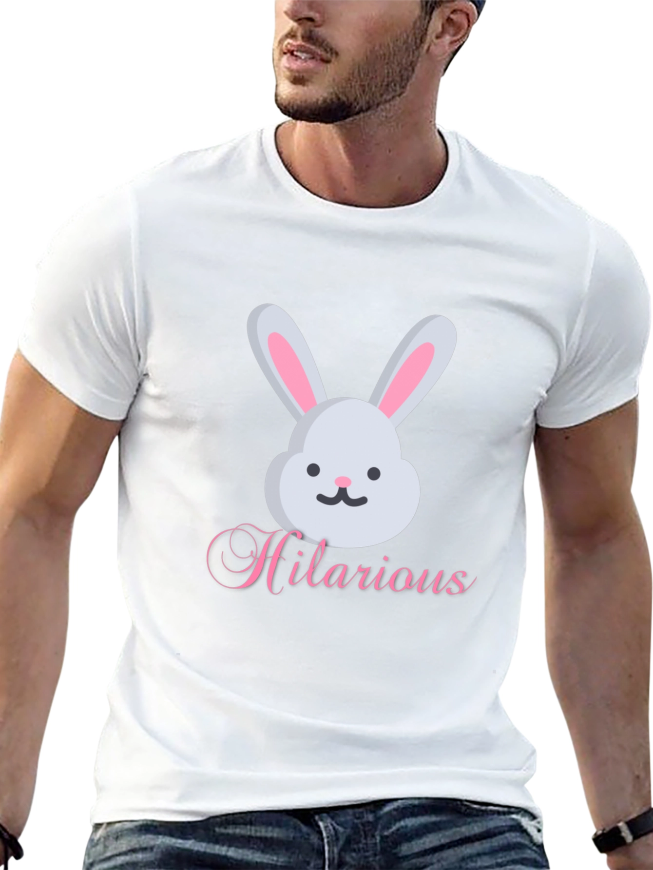Hilarious Bunny Graphic Tee - Soft Cotton Blend