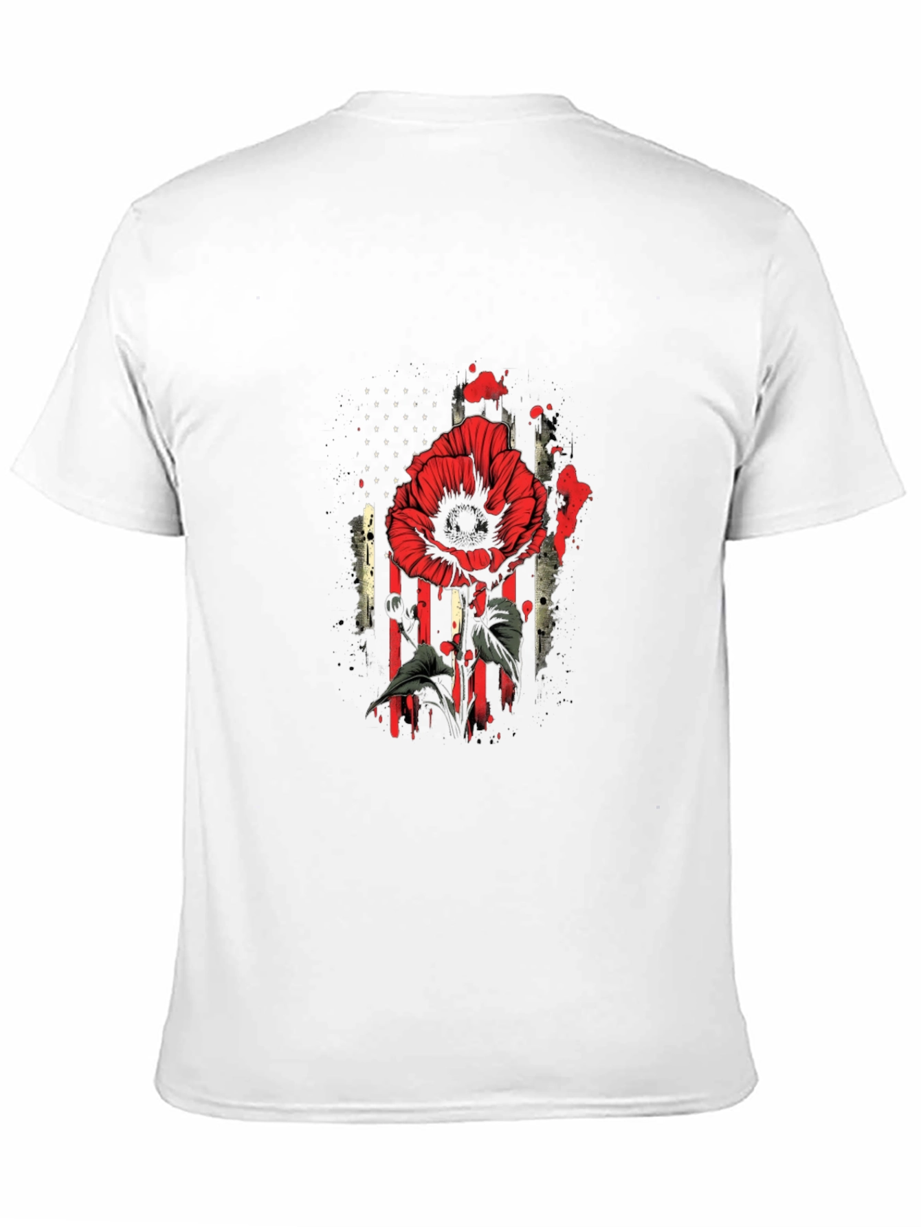 Poppy American Flag Graphic T-Shirt