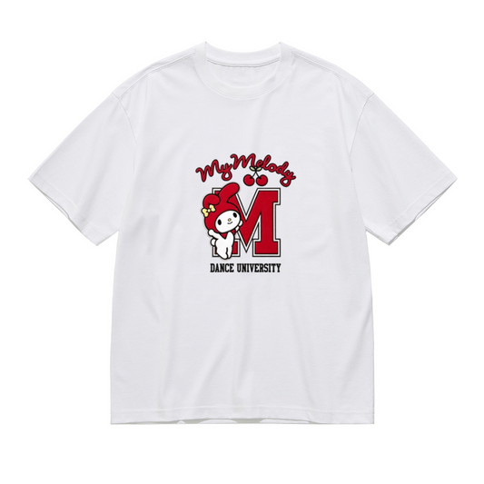 94 DANCE UNIVERSITY Trendy Letter Plus Size Women T-Shirt