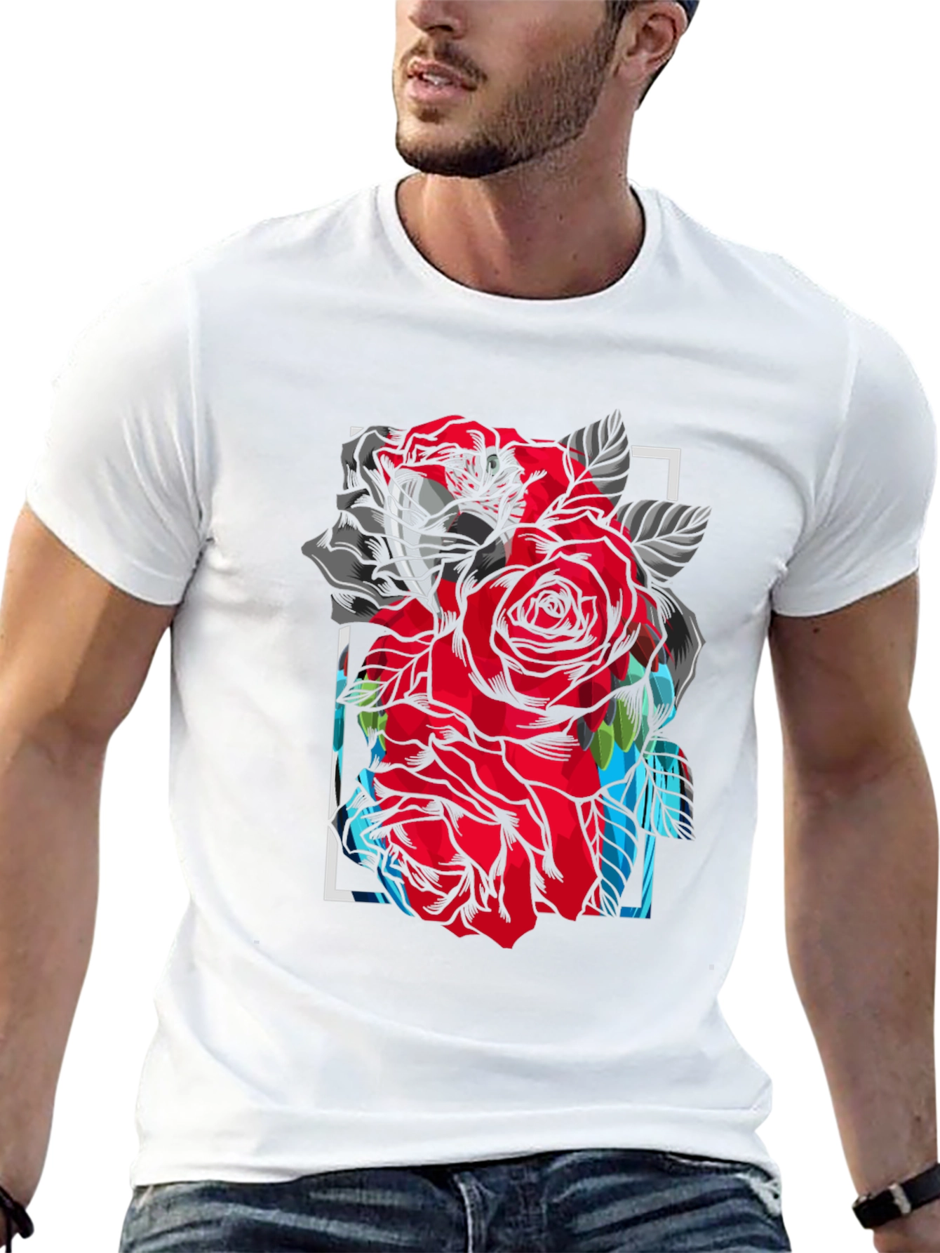 Floral Rose Graphic T-Shirt