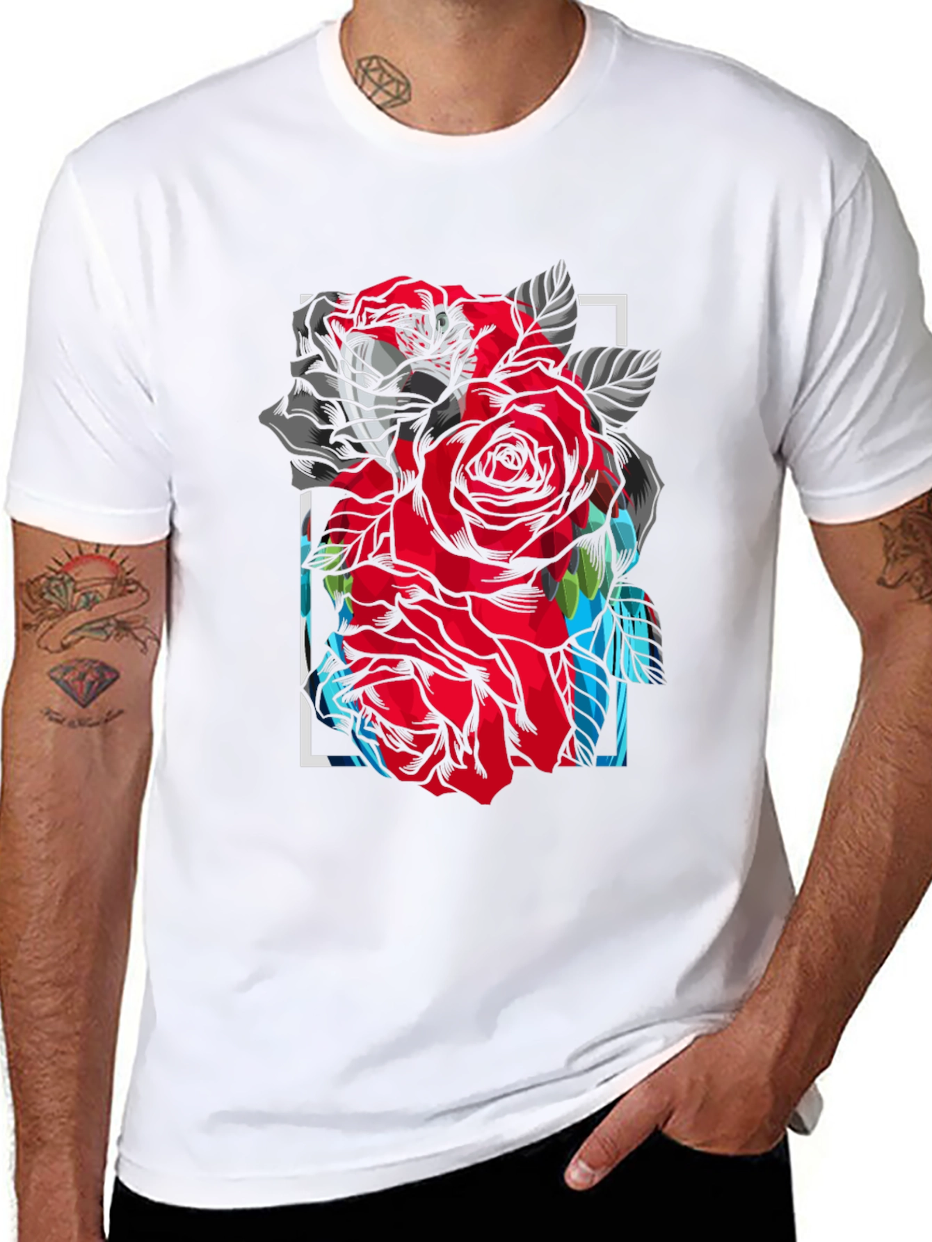 Floral Rose Graphic T-Shirt