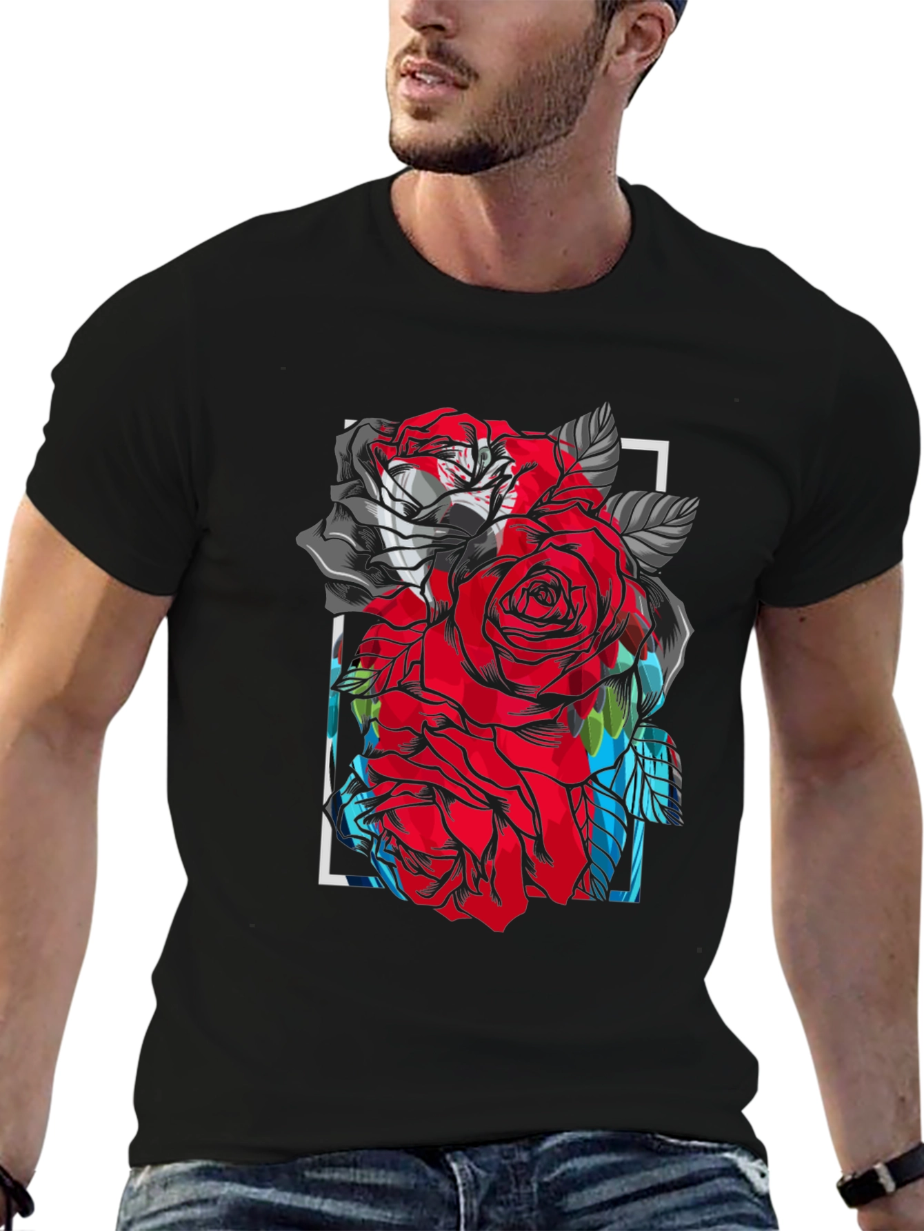 Floral Rose Graphic T-Shirt