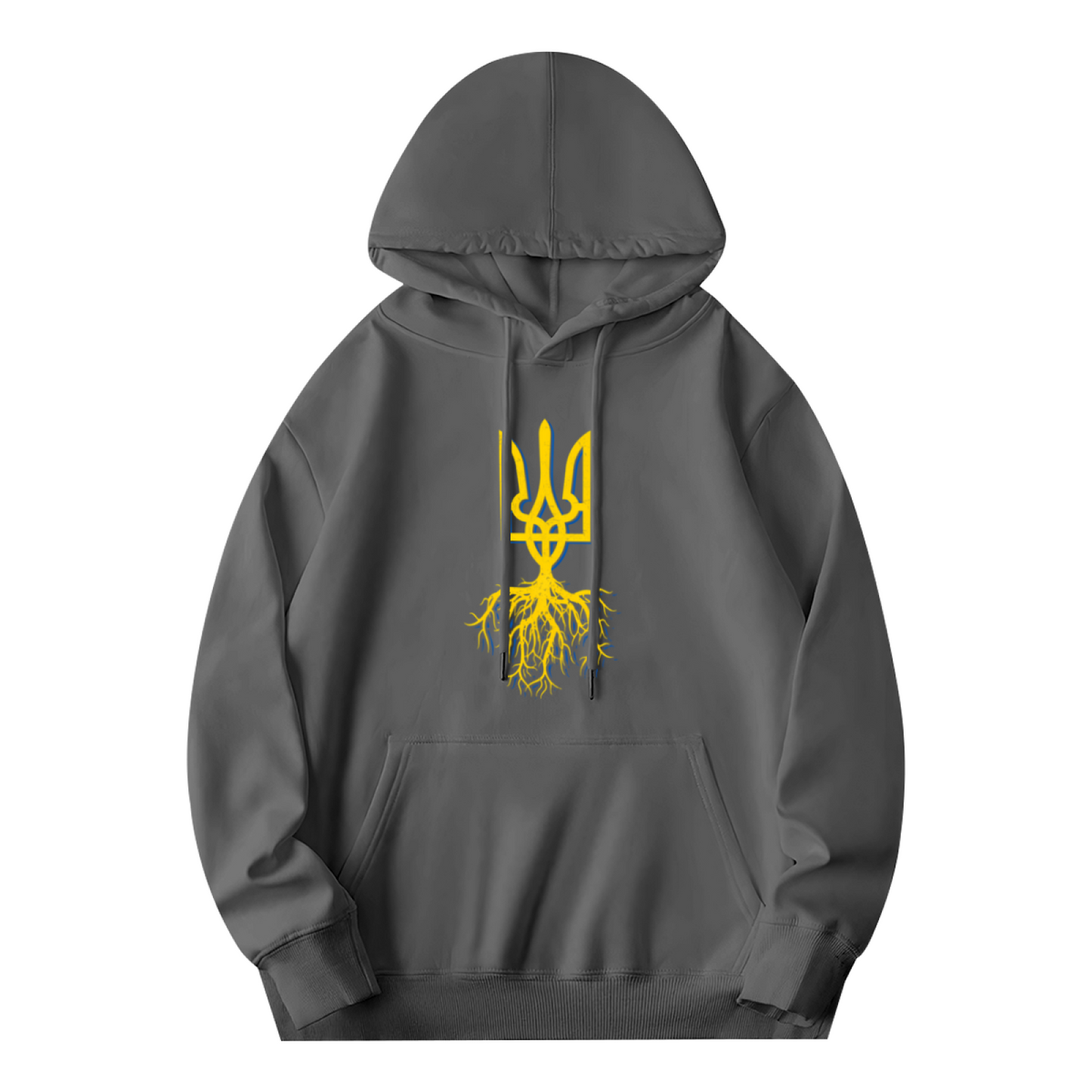 Ukraine Trident Root Patriotic Grey Unisex Hoodie