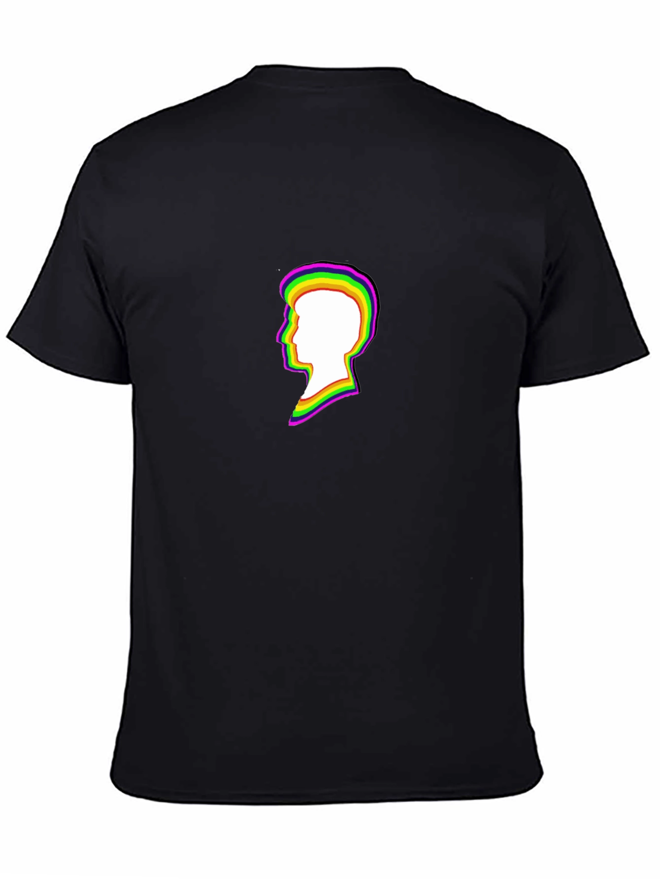 Retro Silhouette Tee - Black Cotton Blend
