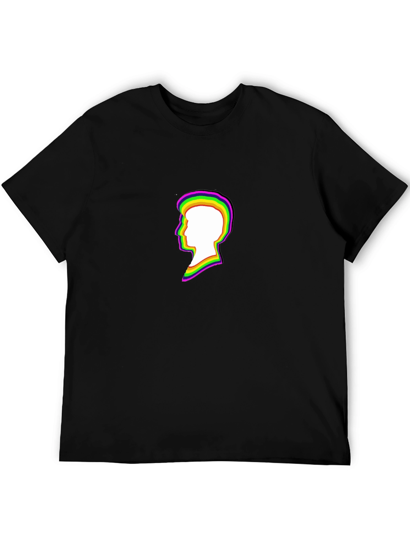 Retro Silhouette Tee - Black Cotton Blend