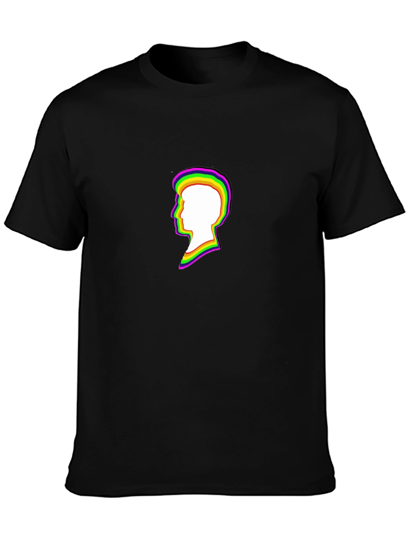Retro Silhouette Tee - Black Cotton Blend