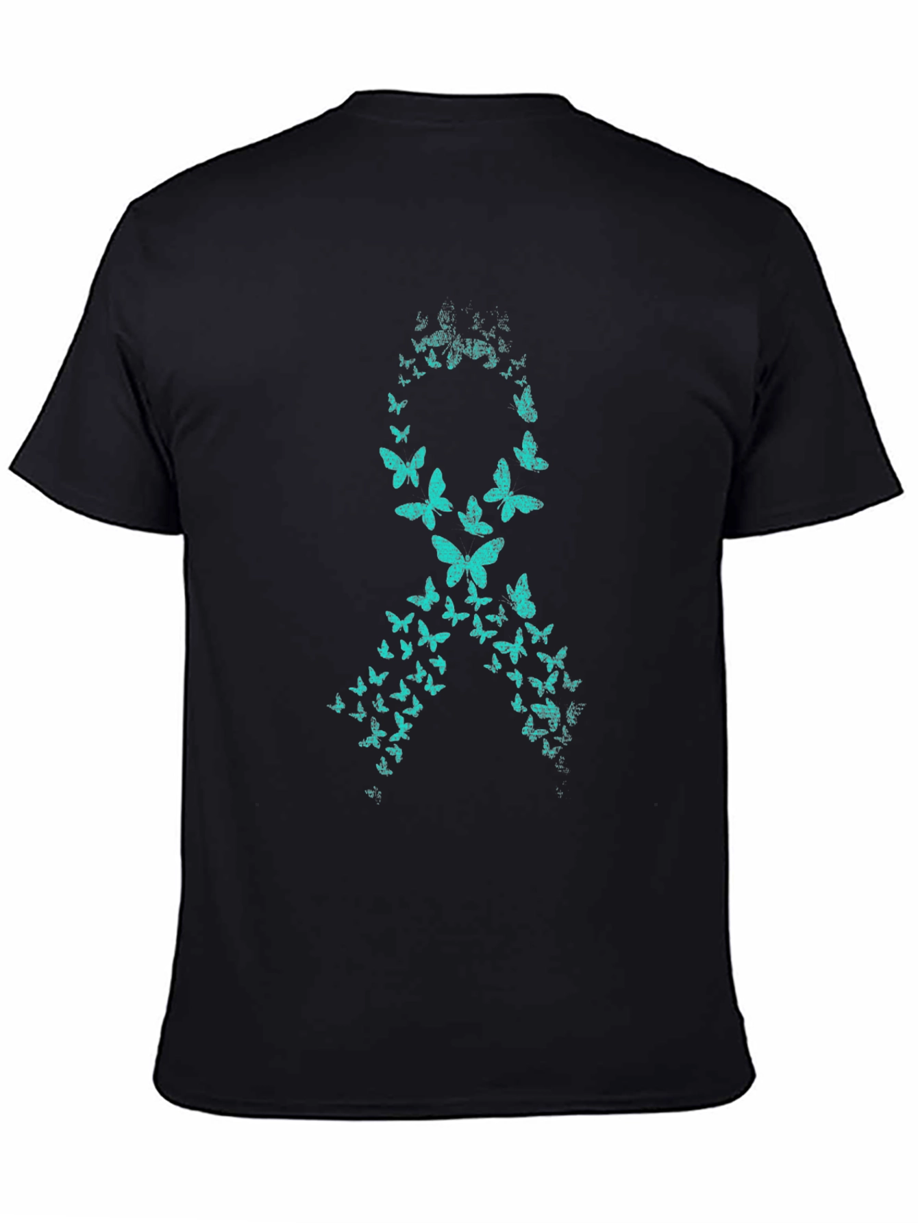 Teal Butterfly Awareness Ribbon Graphic Tee