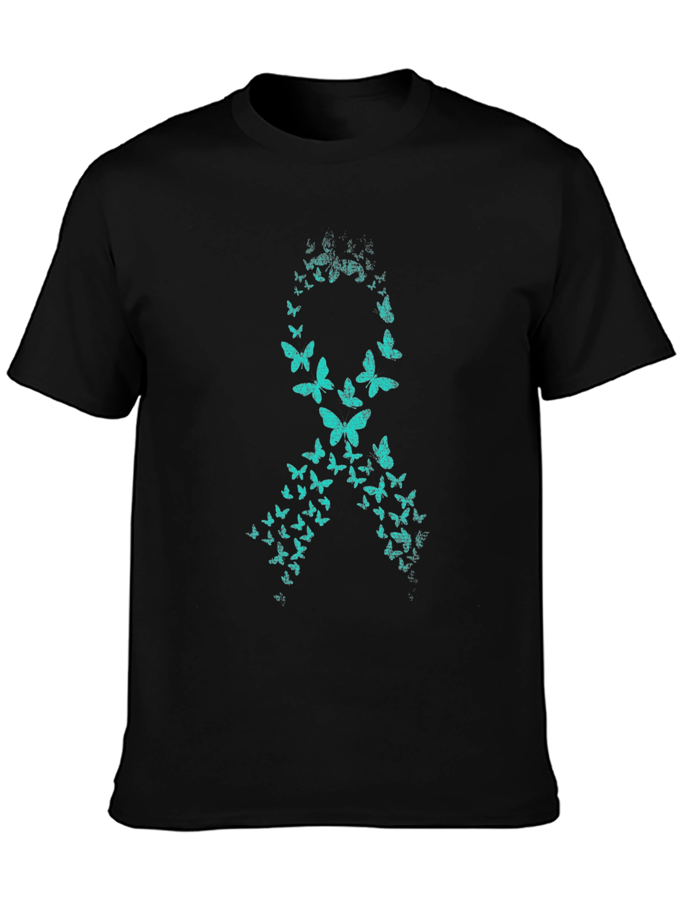 Teal Butterfly Awareness Ribbon Graphic Tee
