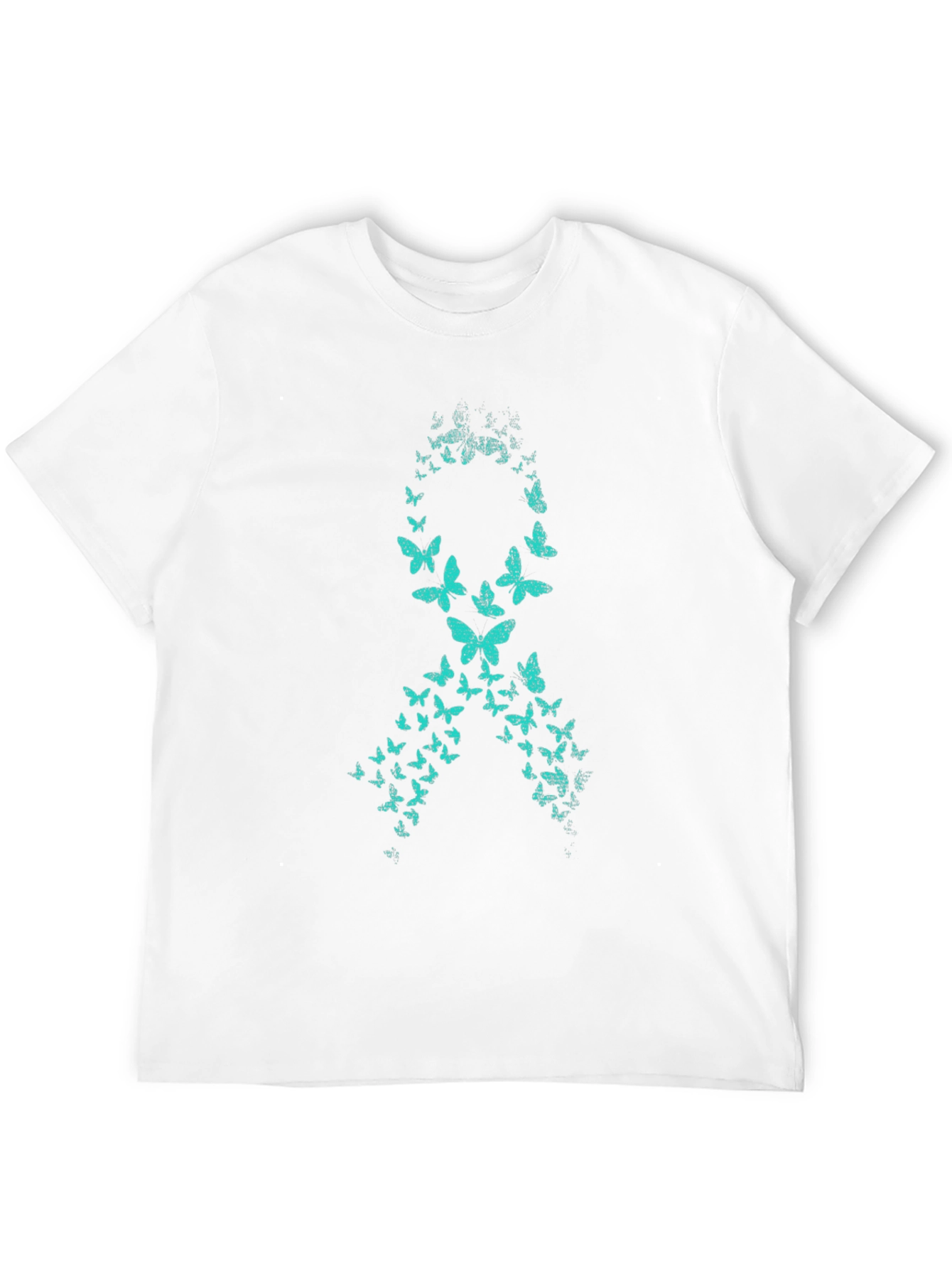 Teal Butterfly Awareness Ribbon Graphic Tee