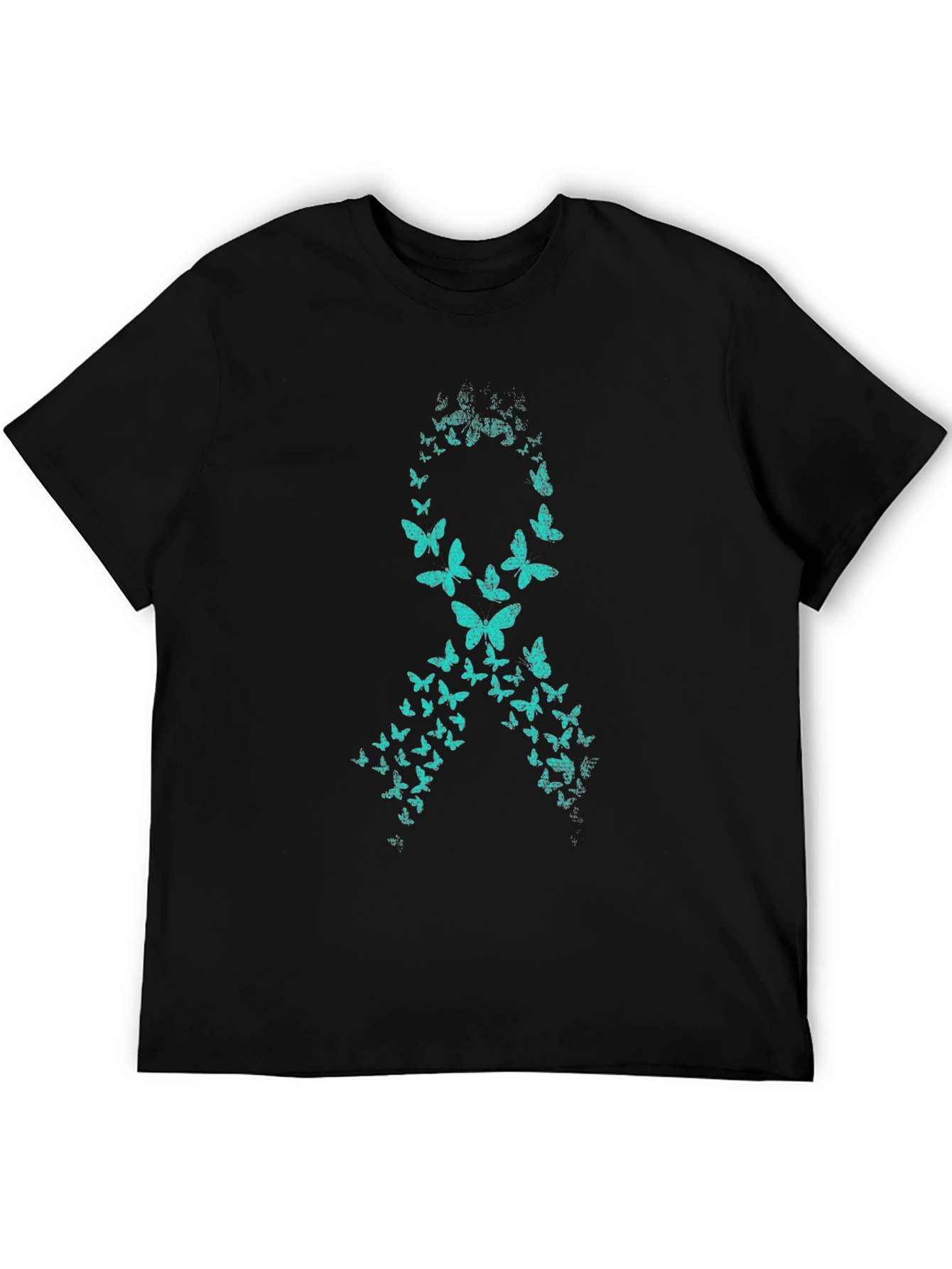 Teal Butterfly Awareness Ribbon Graphic Tee