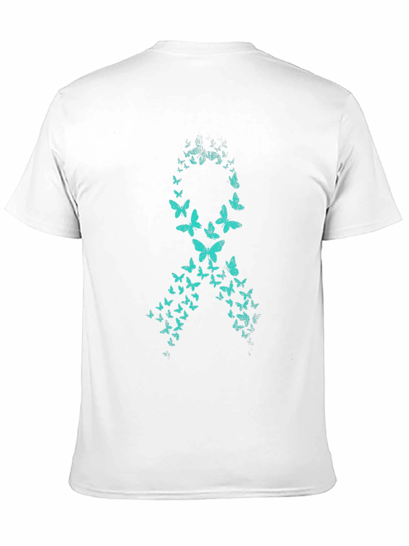 Teal Butterfly Awareness Ribbon Graphic Tee