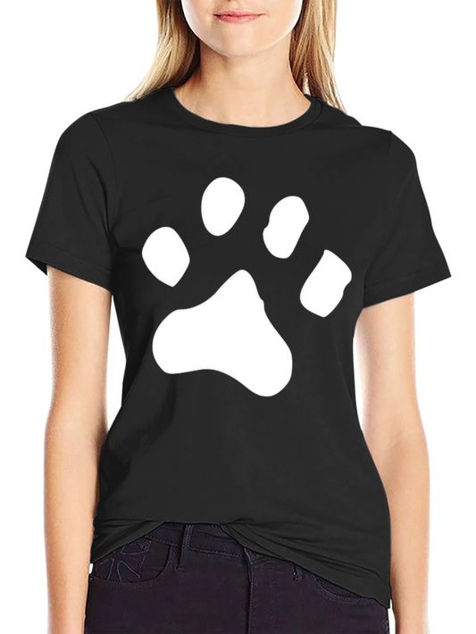 Paw Print Graphic Tee - Black