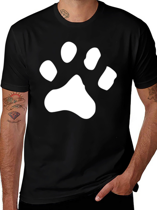 Paw Print Graphic Tee - Black