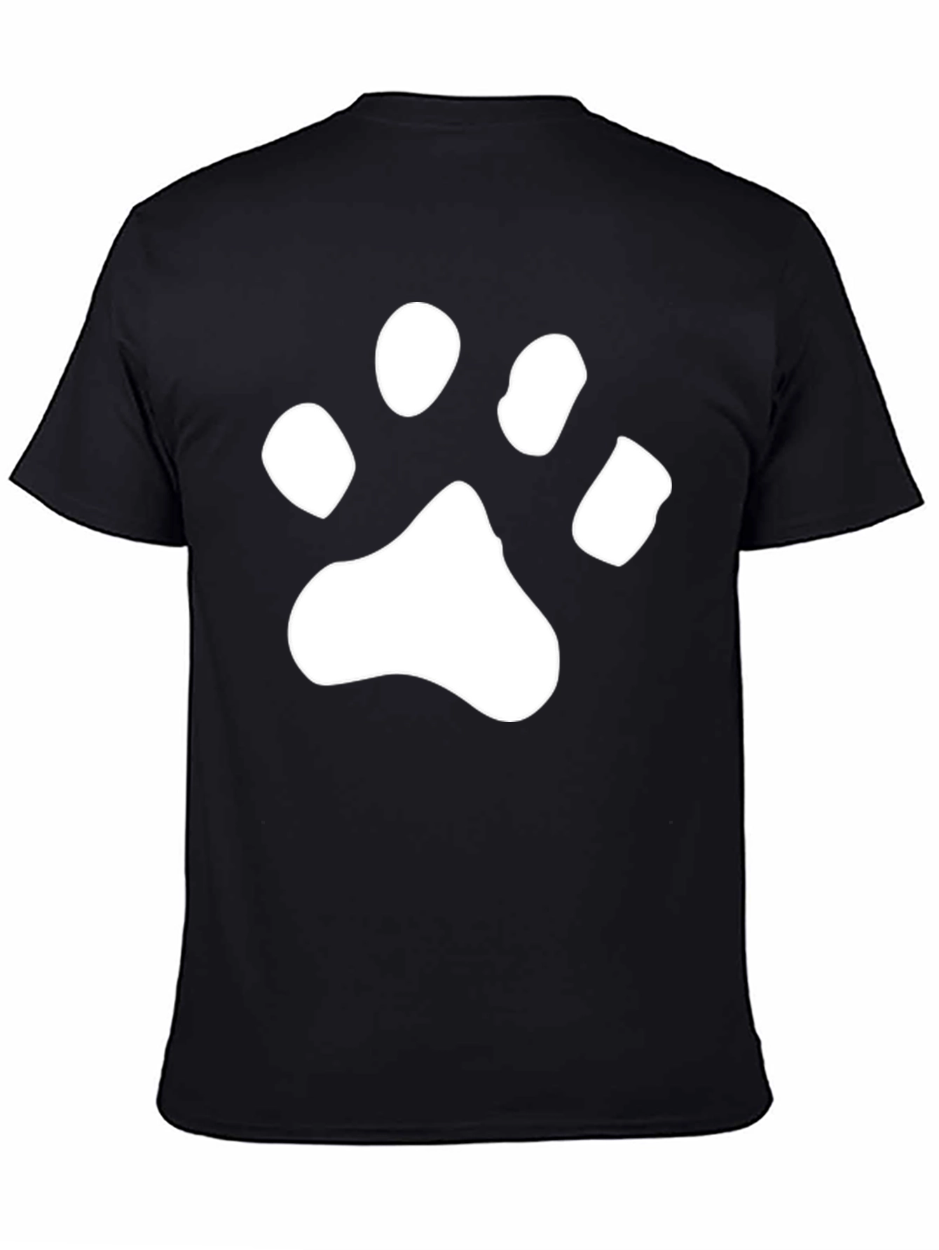 Paw Print Graphic Tee - Black