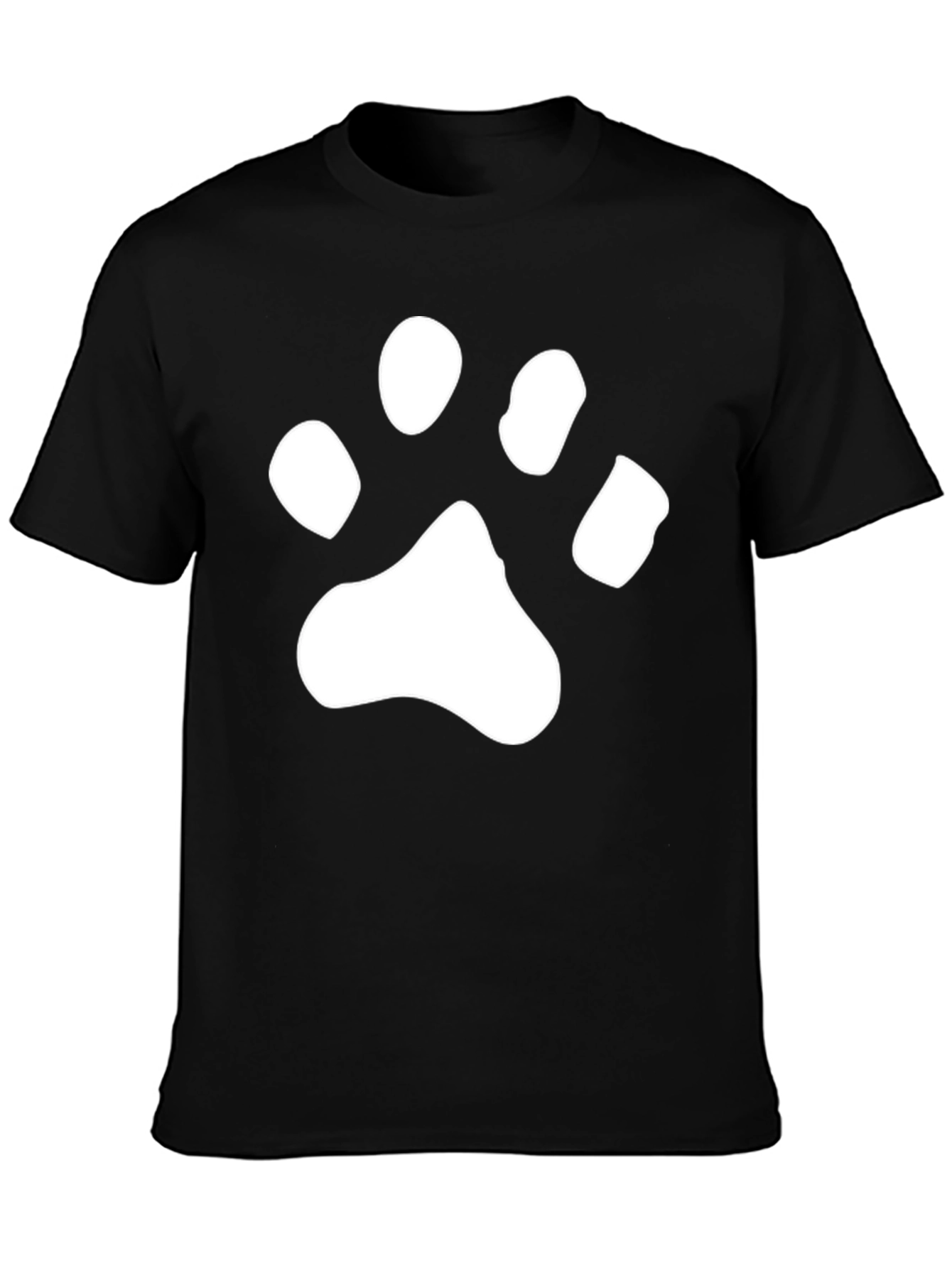 Paw Print Graphic Tee - Black