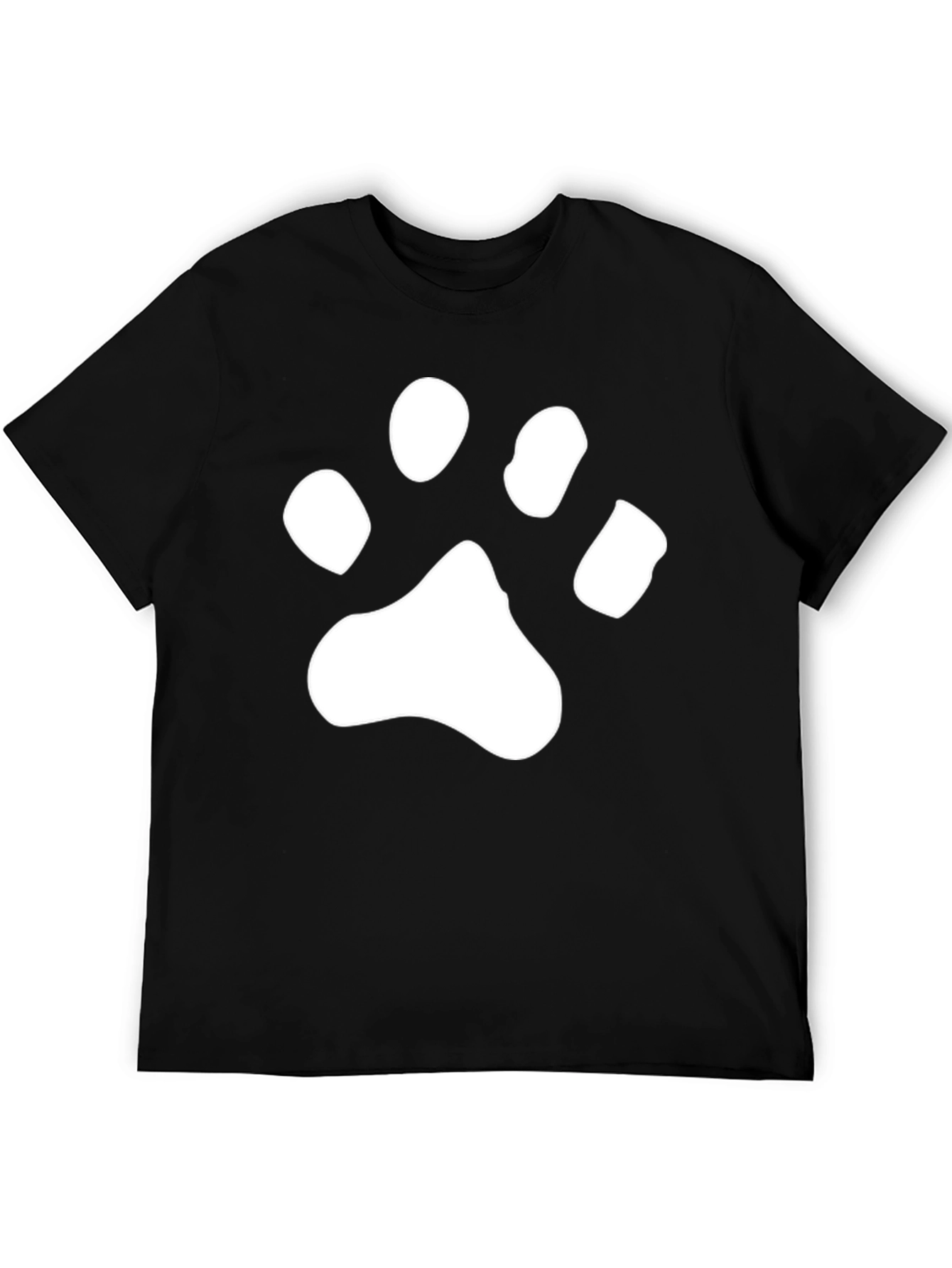 Paw Print Graphic Tee - Black