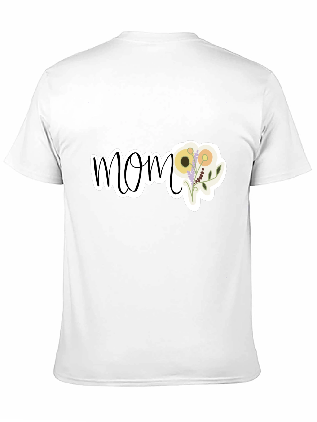 Floral Mom Graphic T-Shirt - Black