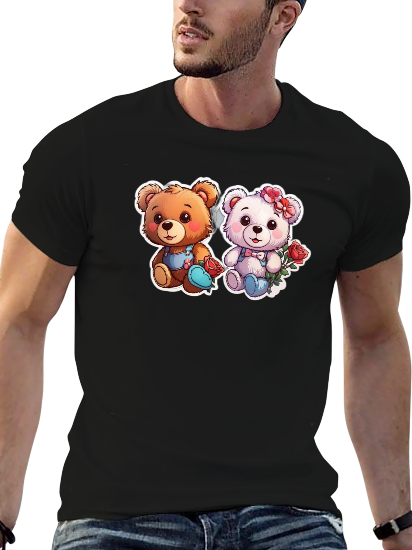 Cute Bear Couple Graphic Tee
