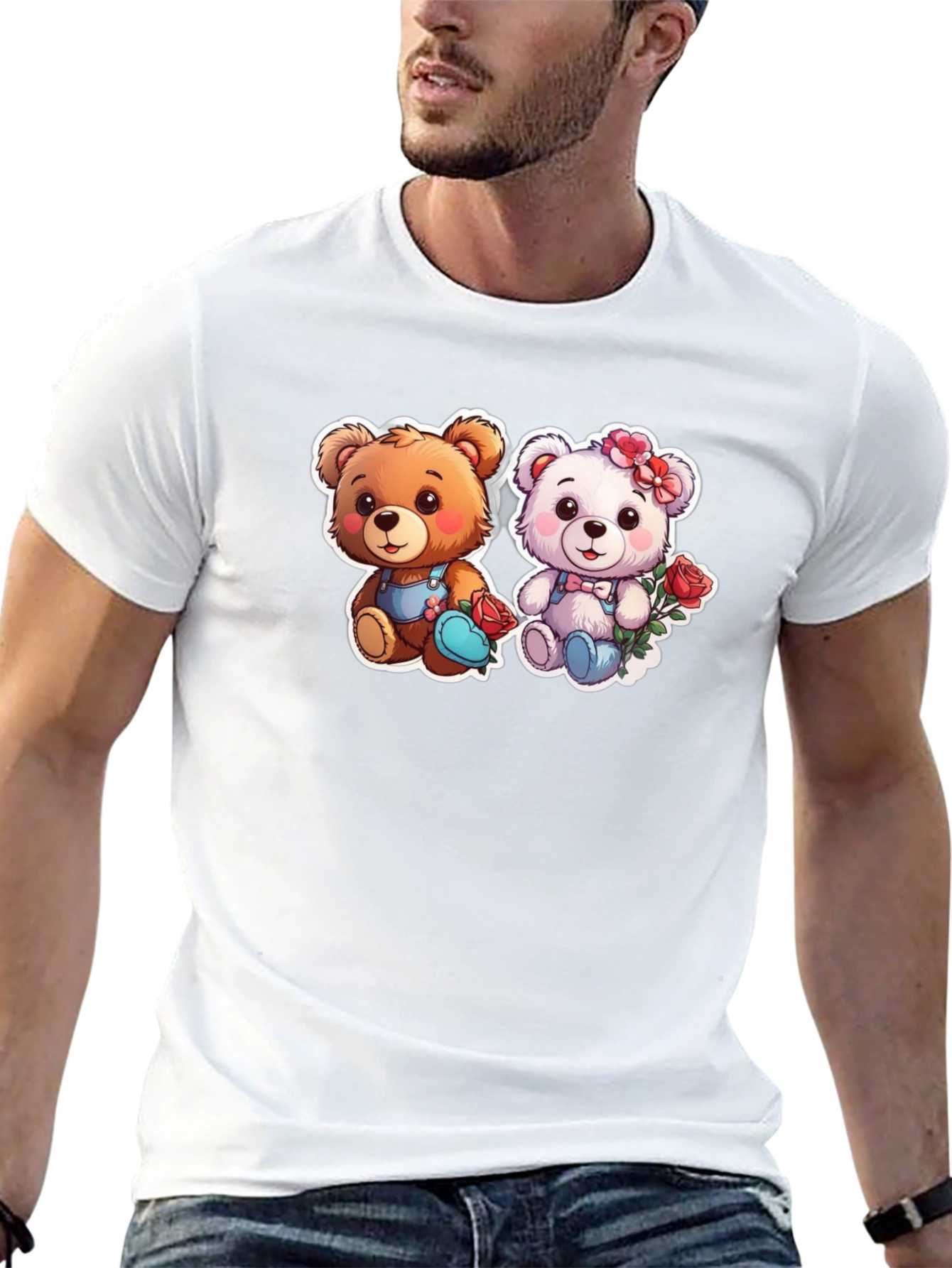 Cute Bear Couple Graphic Tee