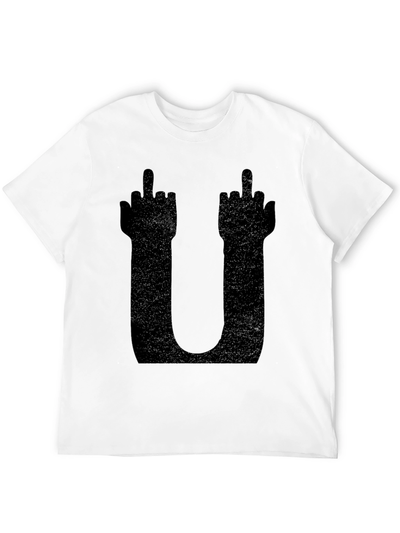 Middle Finger U Graphic Tee - Edgy Statement Shirt