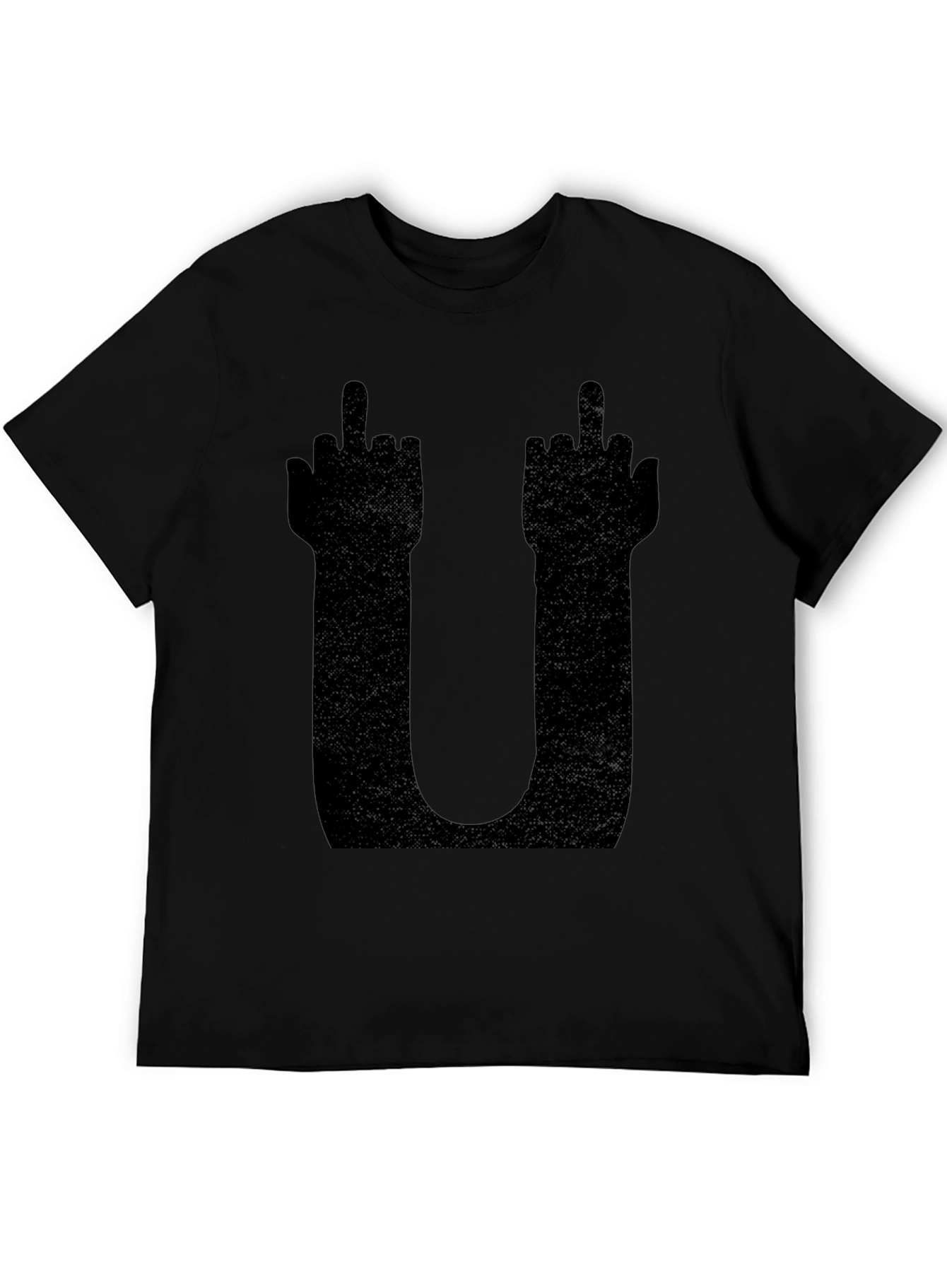 Middle Finger U Graphic Tee - Edgy Statement Shirt