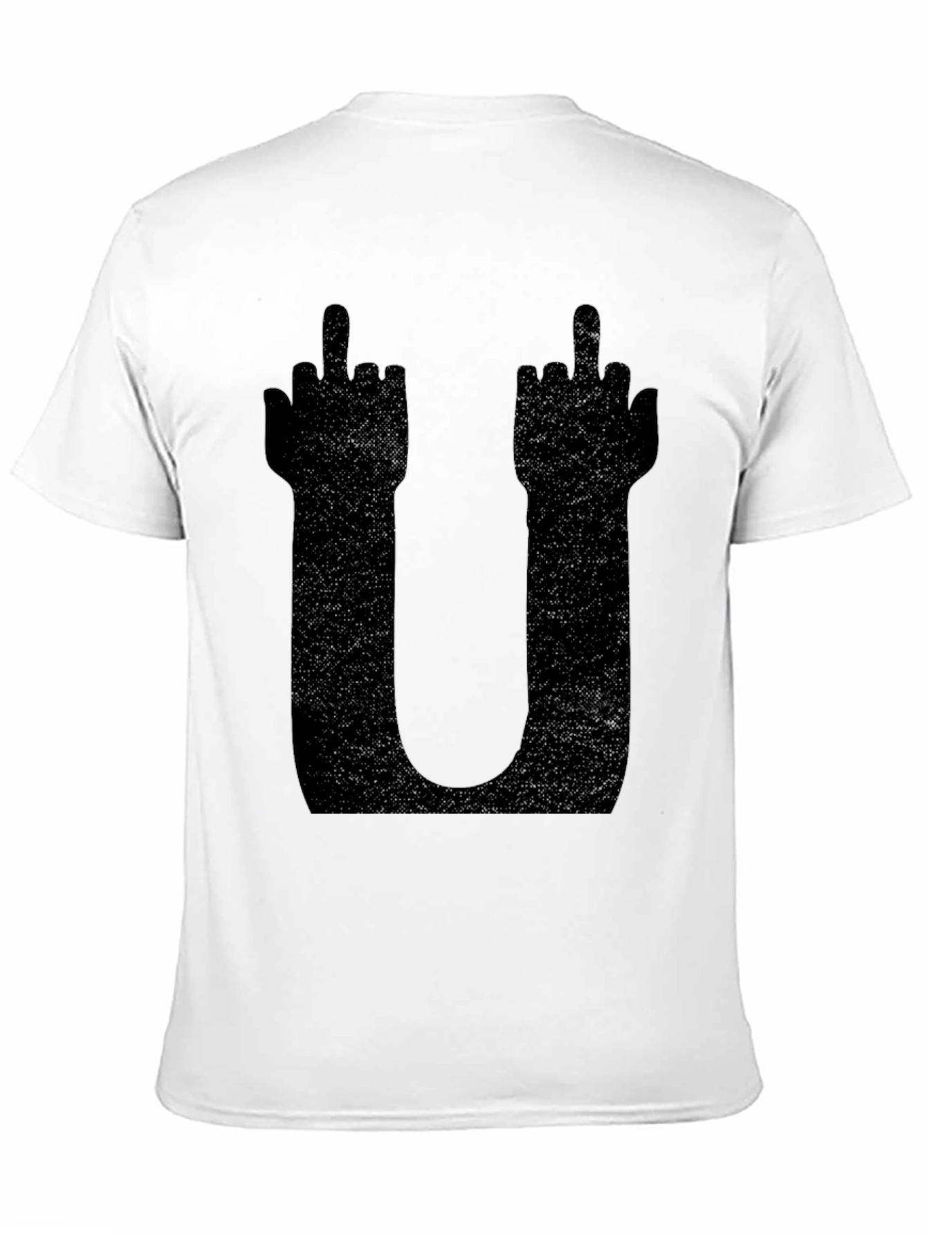 Middle Finger U Graphic Tee - Edgy Statement Shirt
