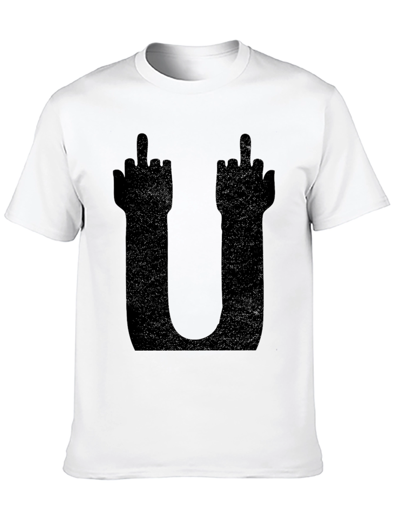 Middle Finger U Graphic Tee - Edgy Statement Shirt