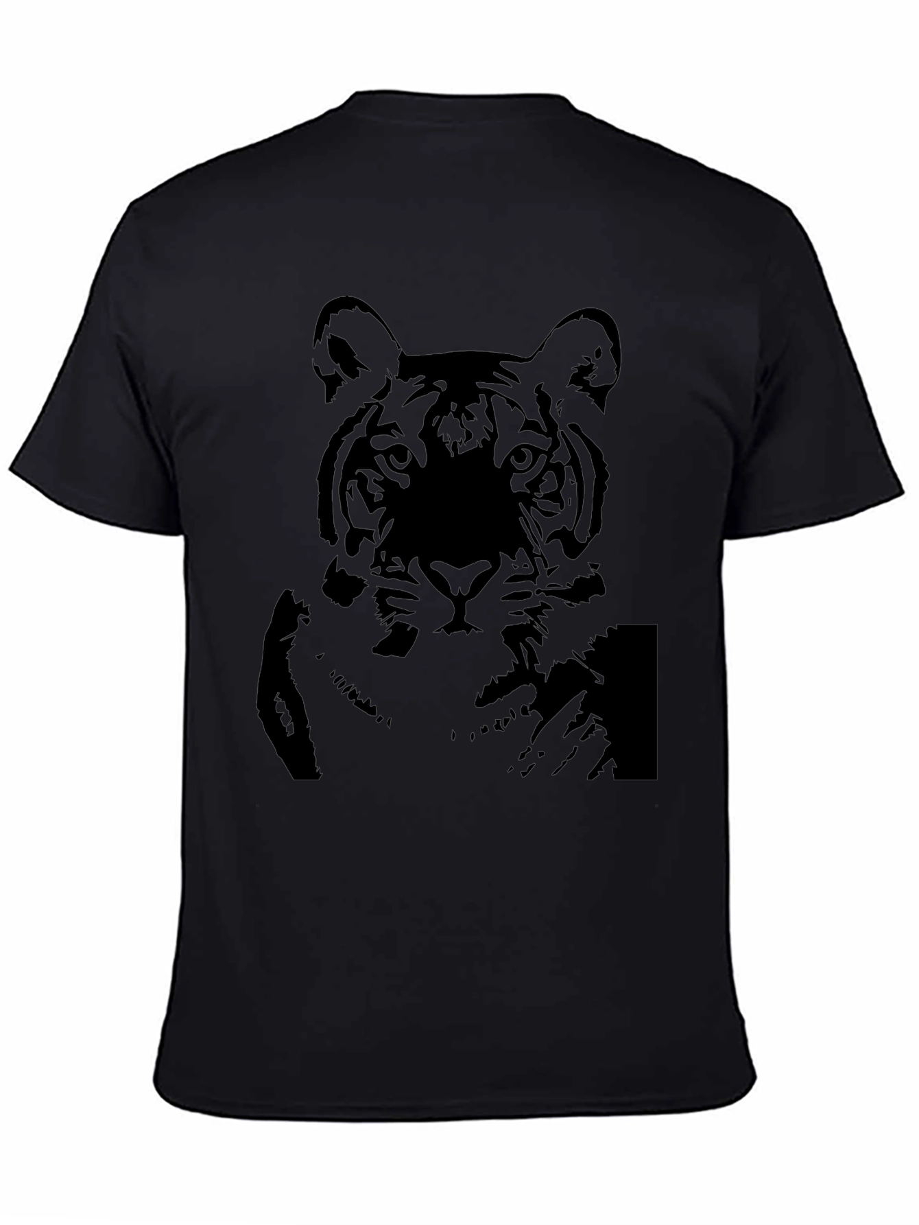 Tiger Graphic Print Black T-Shirt