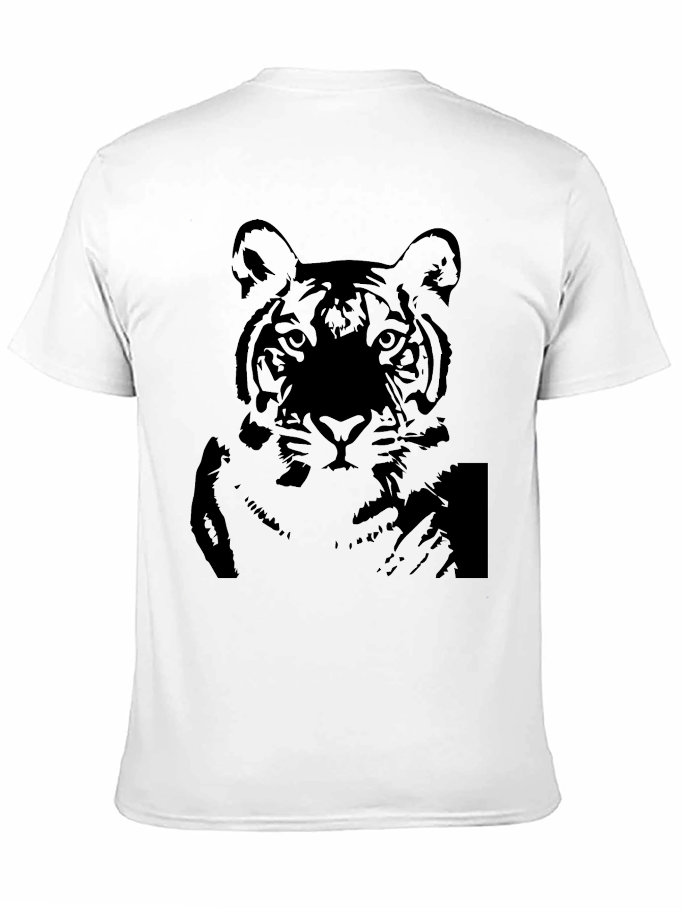 Tiger Graphic Print Black T-Shirt