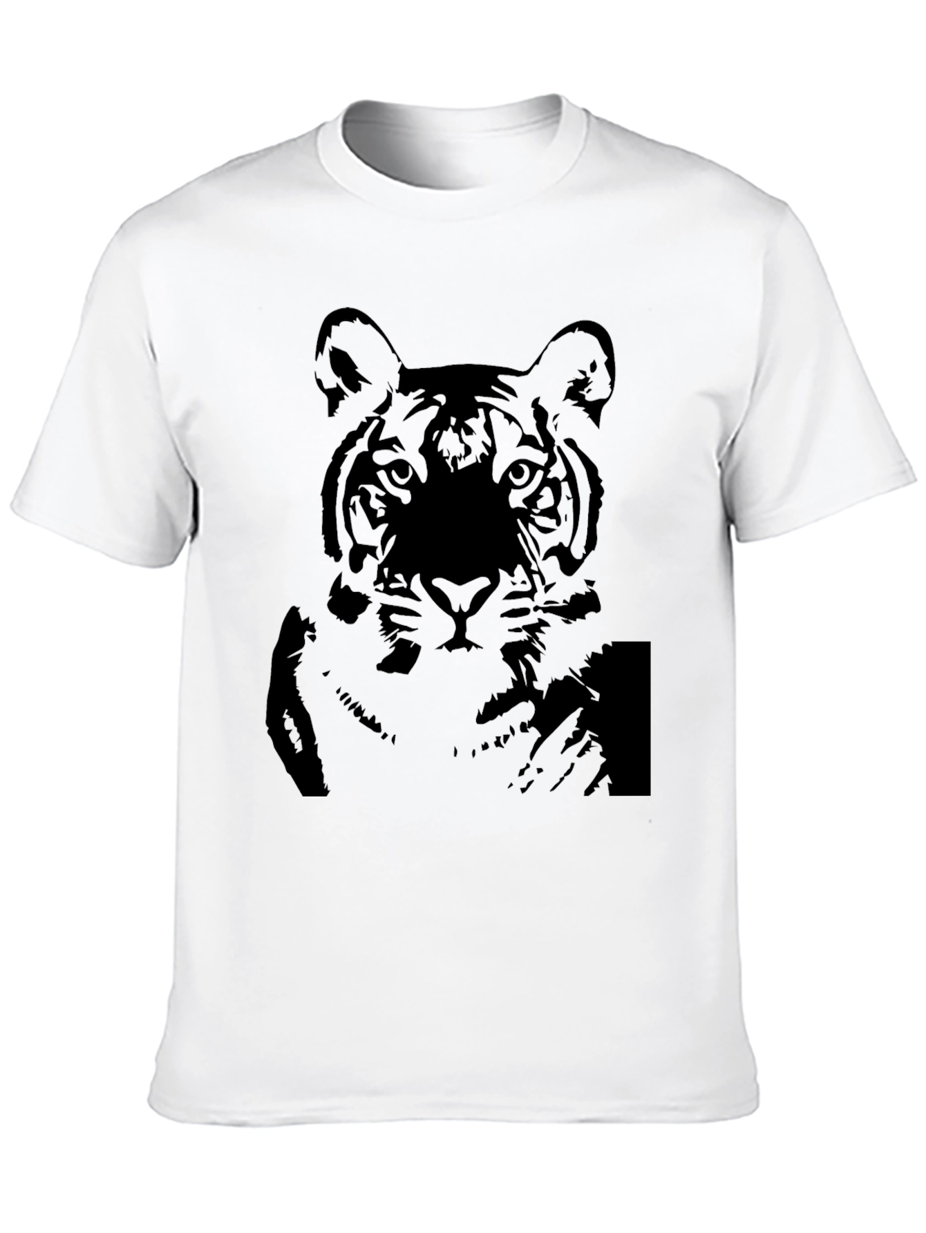 Tiger Graphic Print Black T-Shirt
