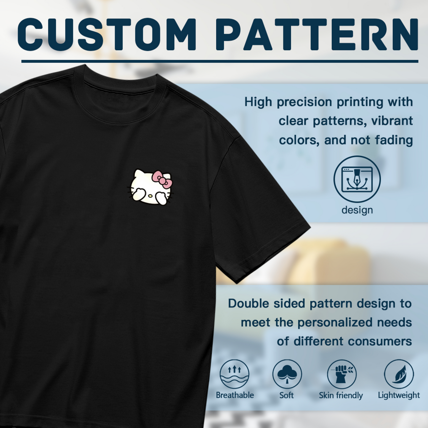 Classic Art Fashion Print Plus Size Women Streetwear Tee