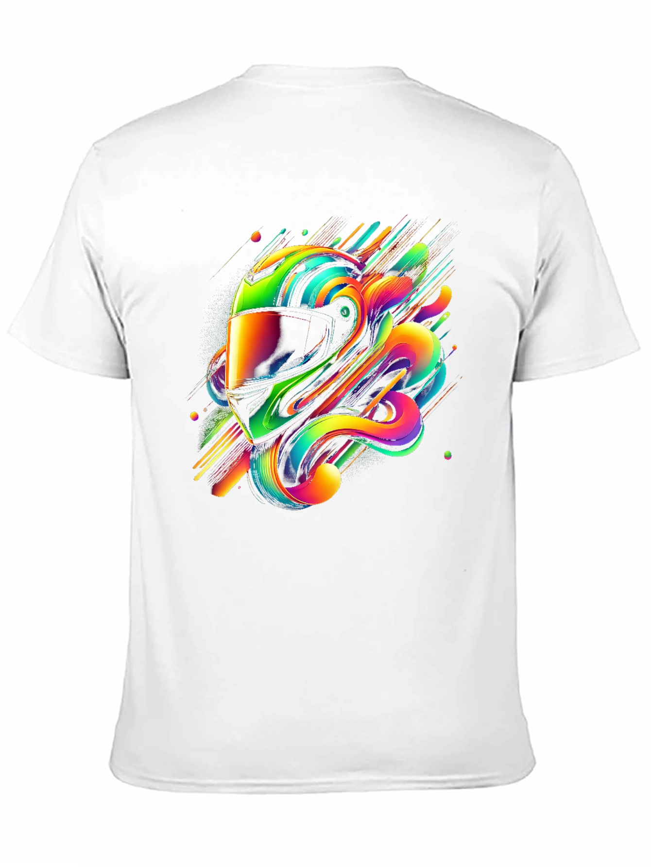 Vibrant Helmet Rider Graphic T-Shirt - Black