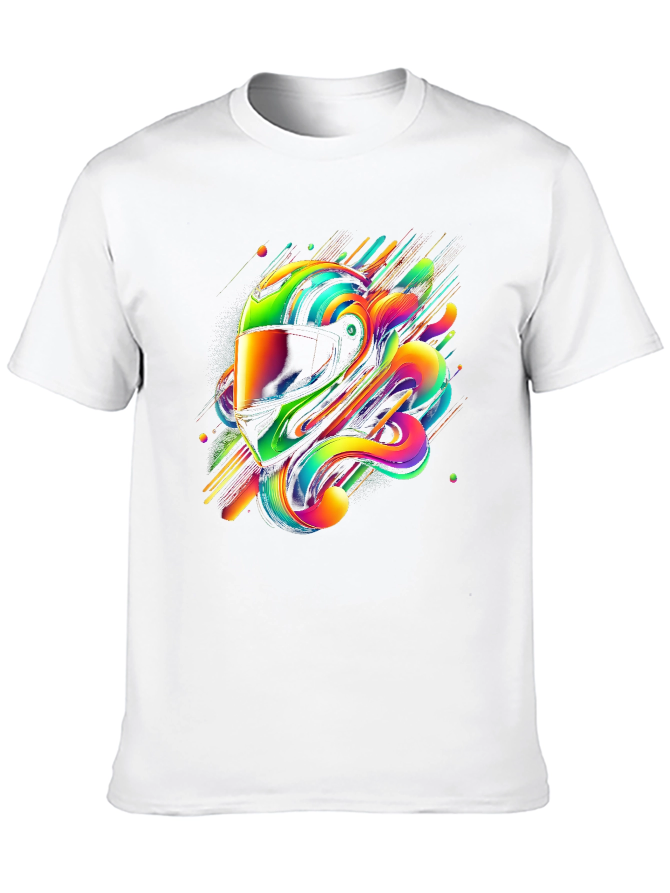 Vibrant Helmet Rider Graphic T-Shirt - Black