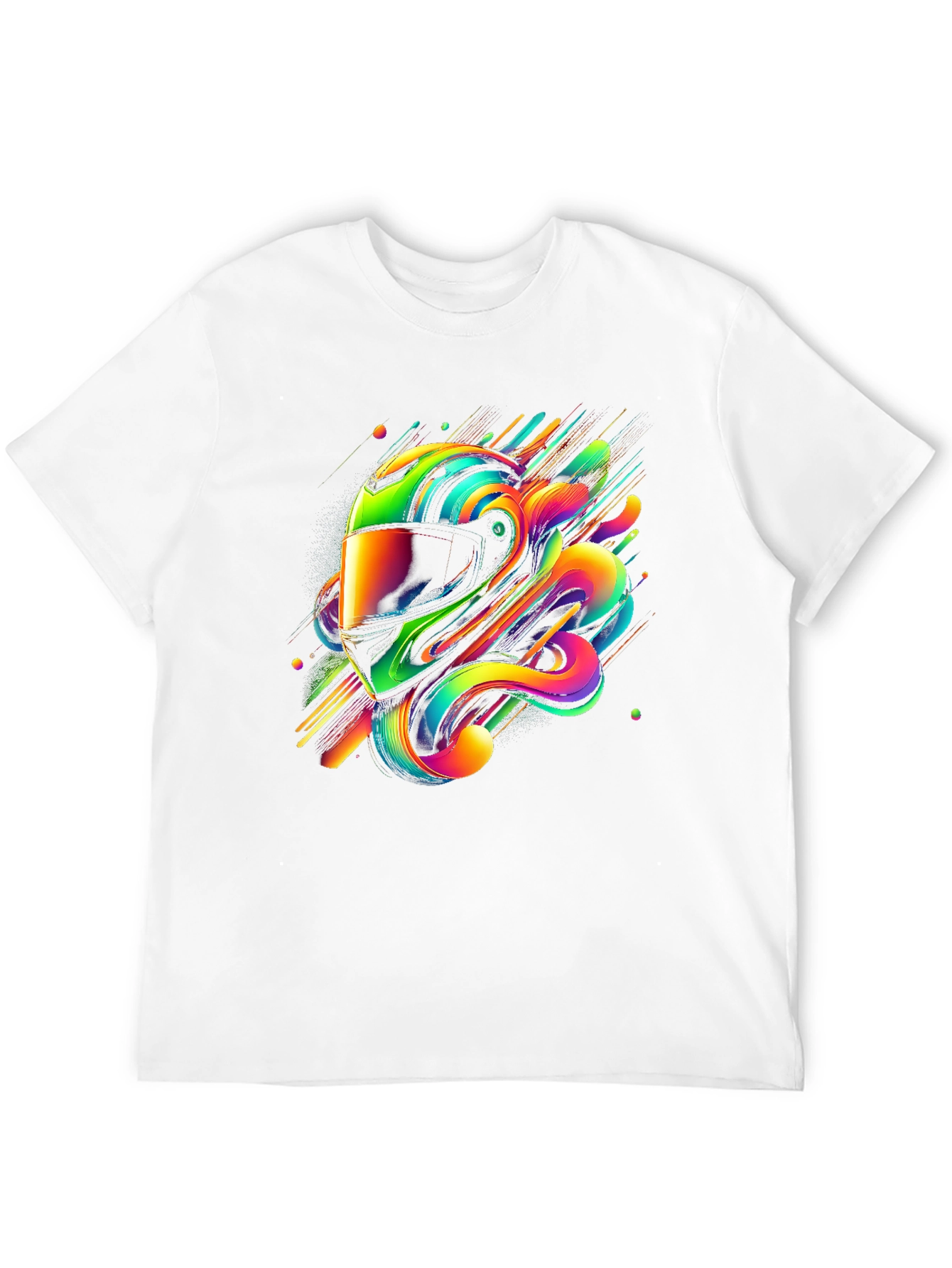 Vibrant Helmet Rider Graphic T-Shirt - Black