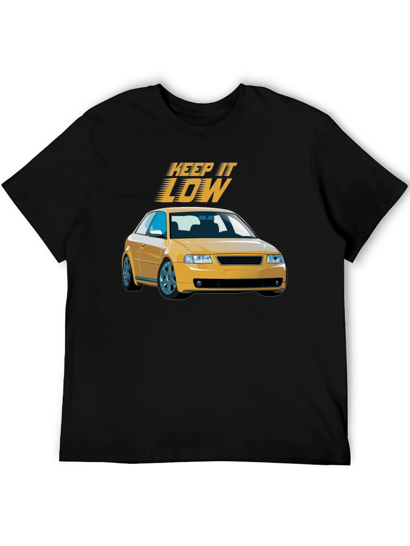 Keep it Low Car Graphic Black T-Shirt