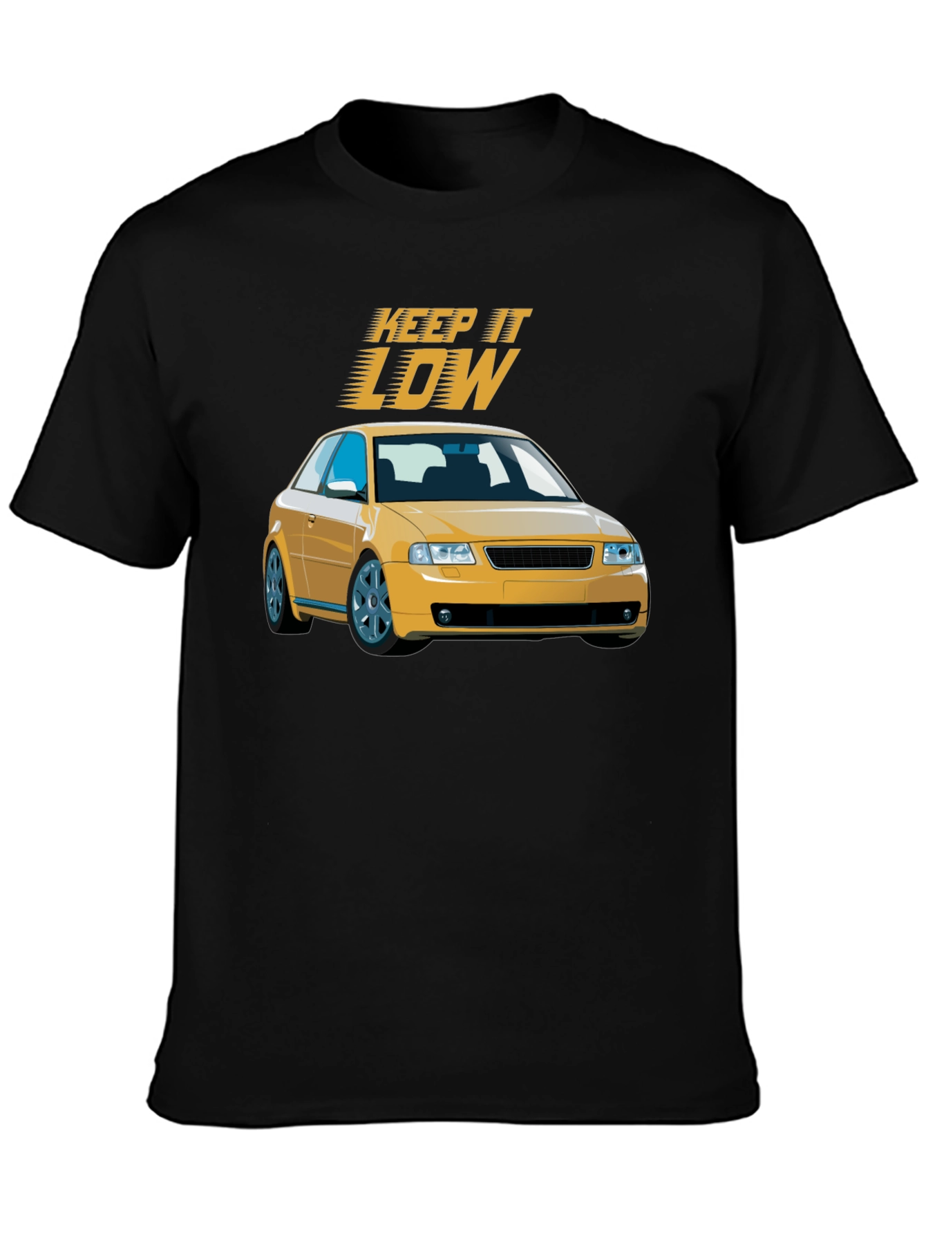 Keep it Low Car Graphic Black T-Shirt