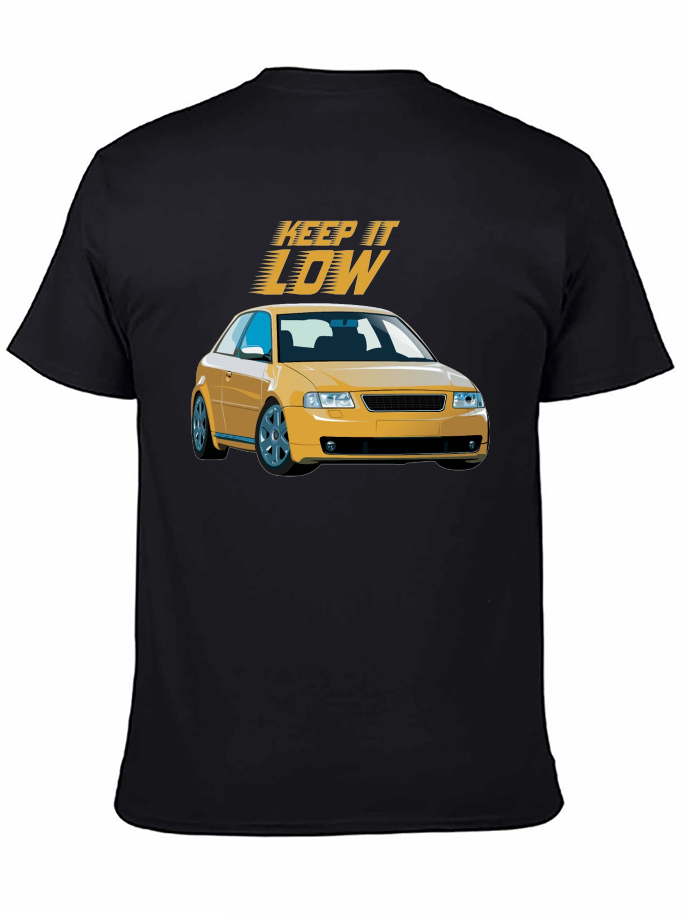Keep it Low Car Graphic Black T-Shirt