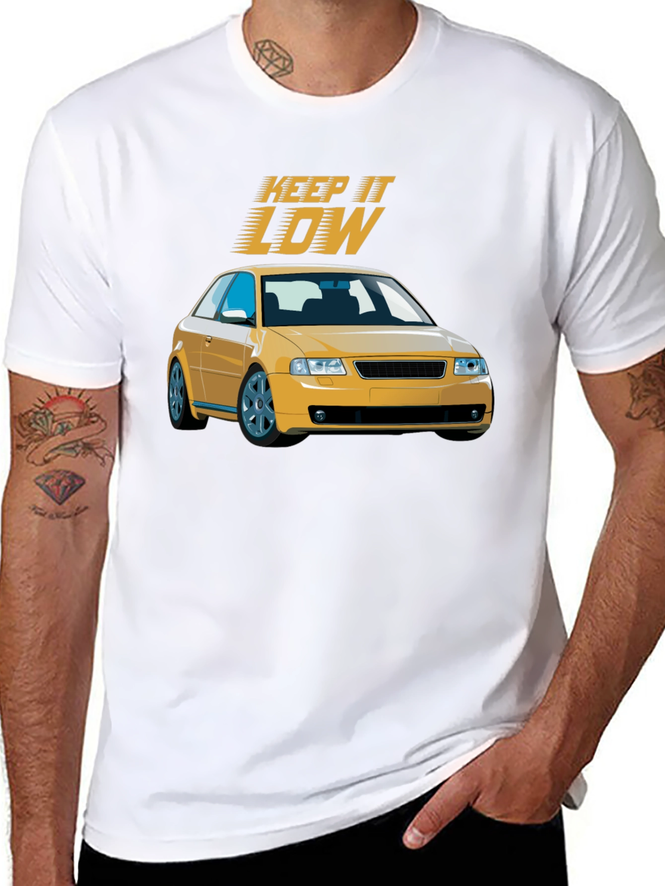 Keep it Low Car Graphic Black T-Shirt