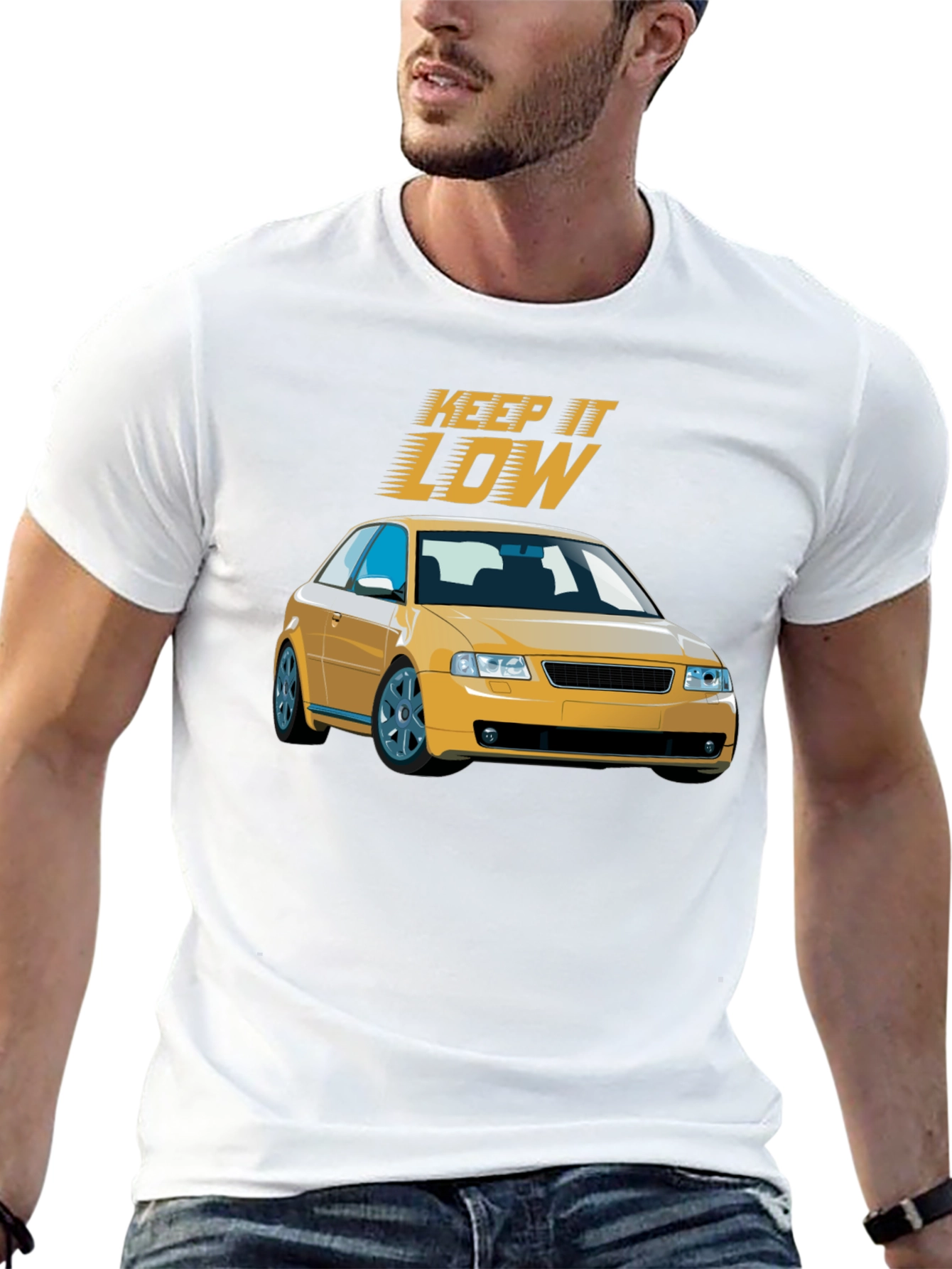 Keep it Low Car Graphic Black T-Shirt