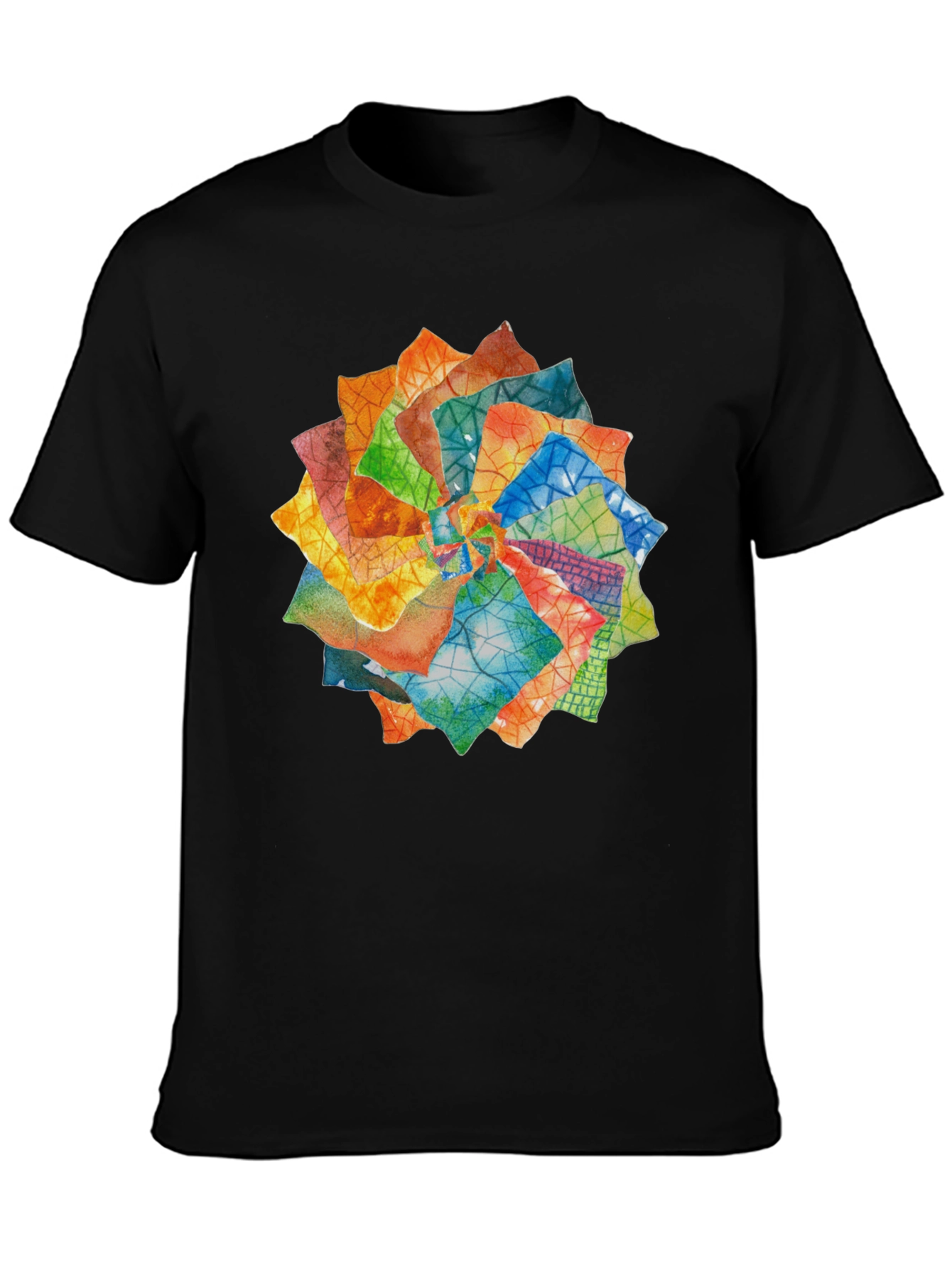 Abstract Floral T-Shirt - Artistic Design