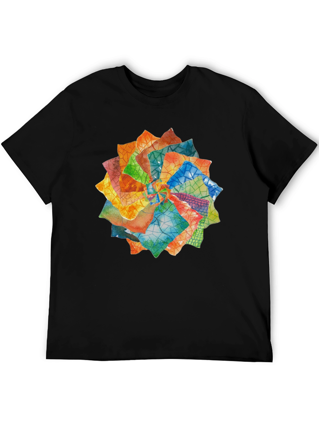 Abstract Floral T-Shirt - Artistic Design